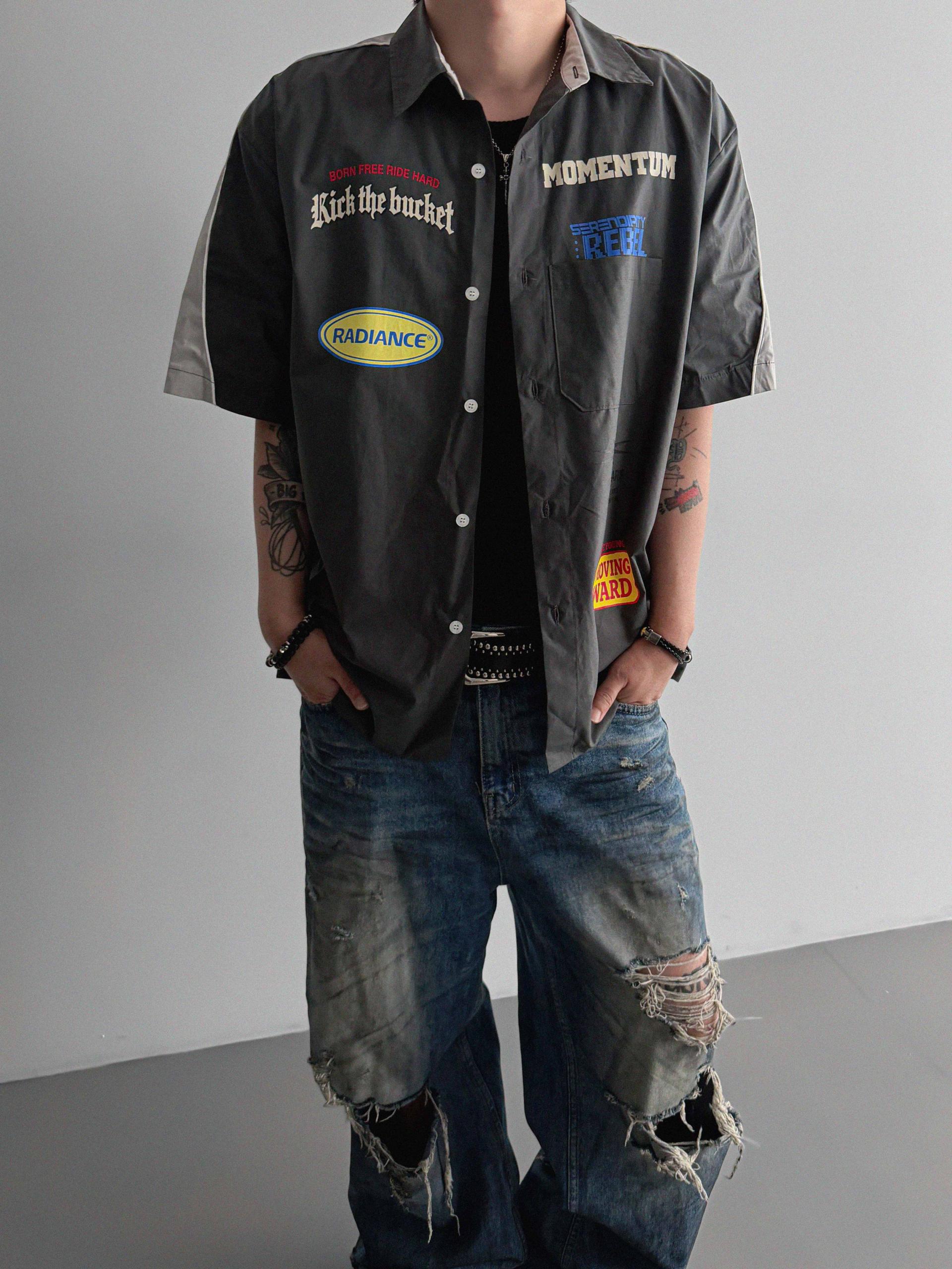 Mechanic over half shirt