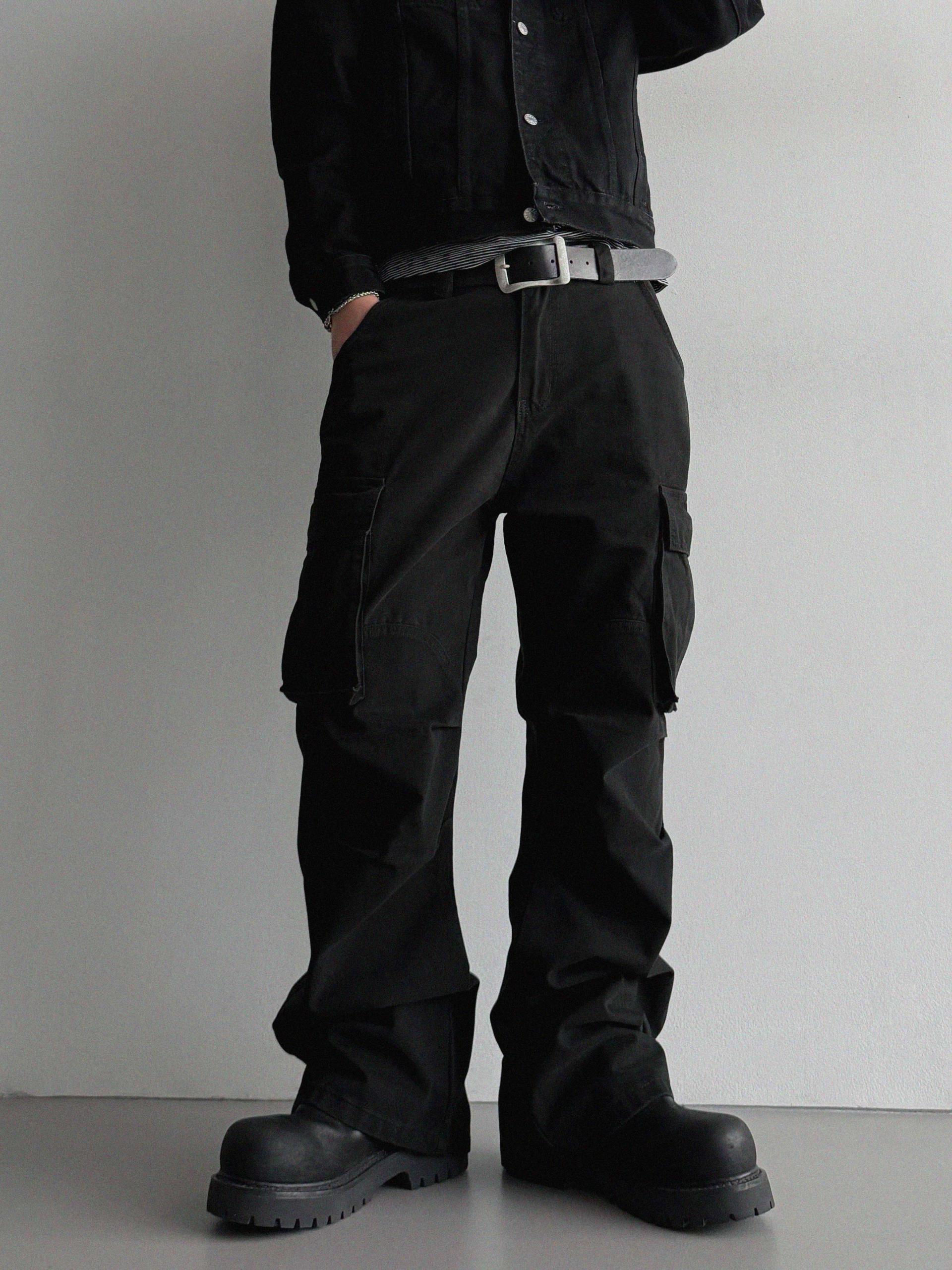 Flare deep dyed cargo pants