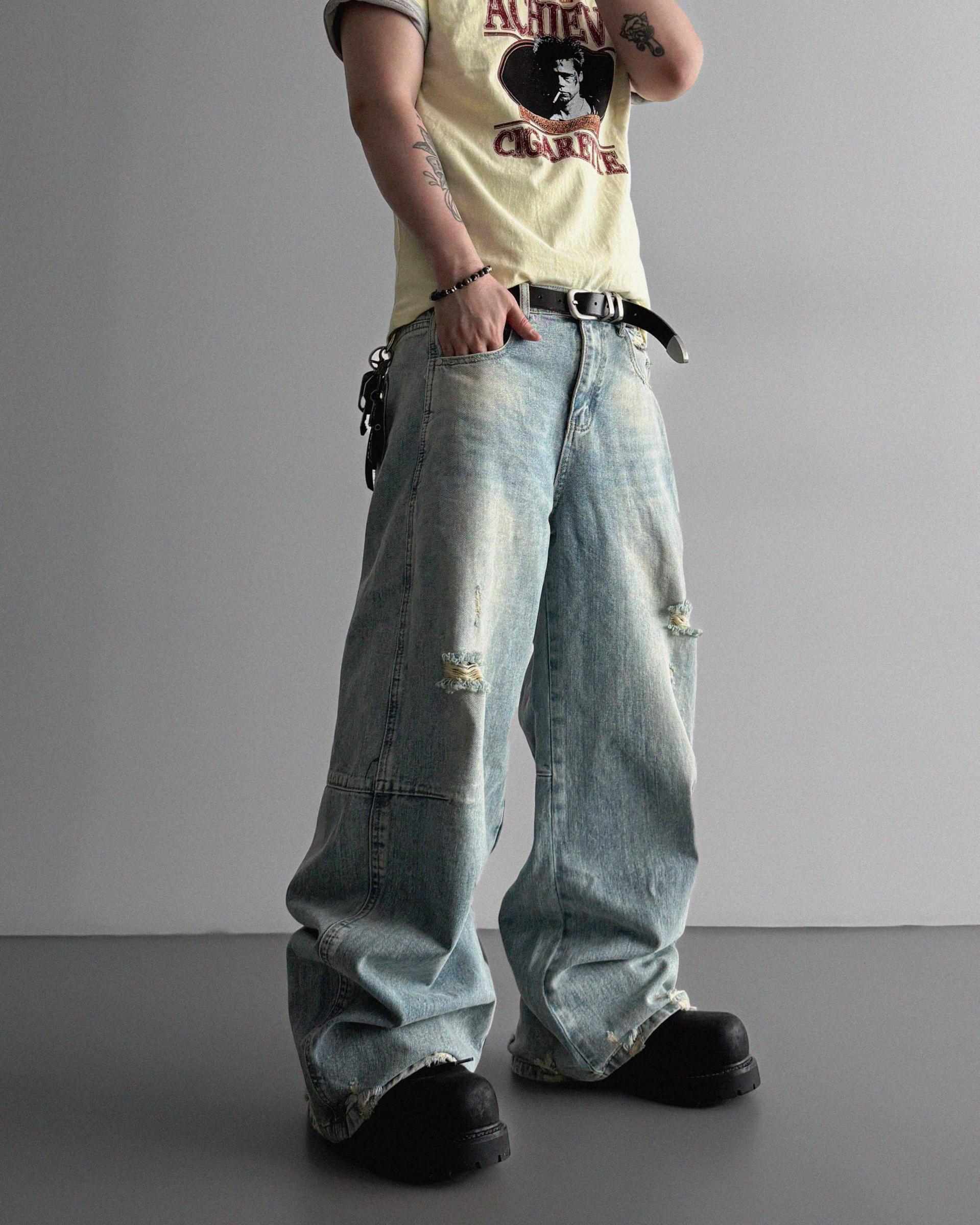 Frick damage denim pants