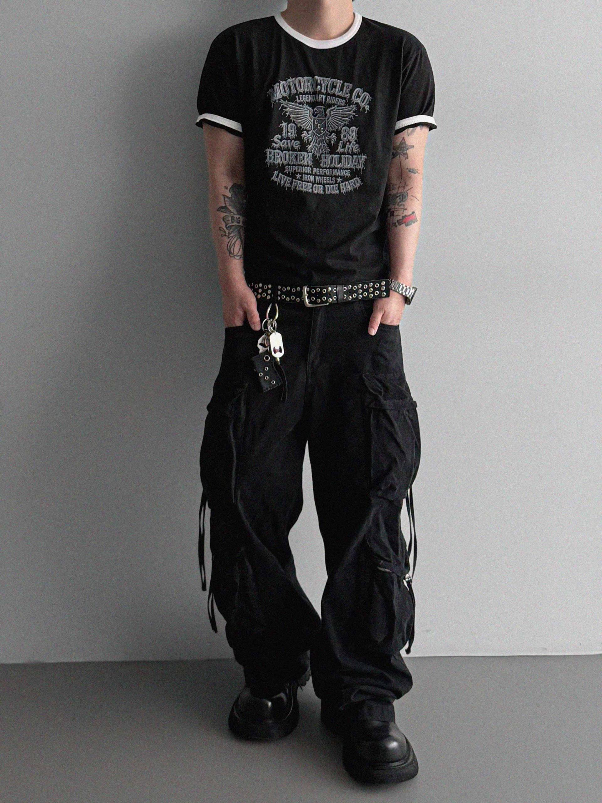 Moto ringer crop half t