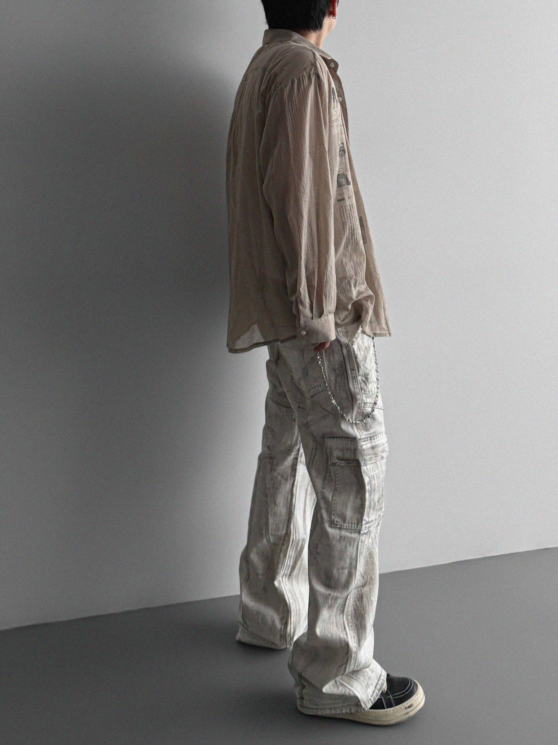 Art digital see-through shirt