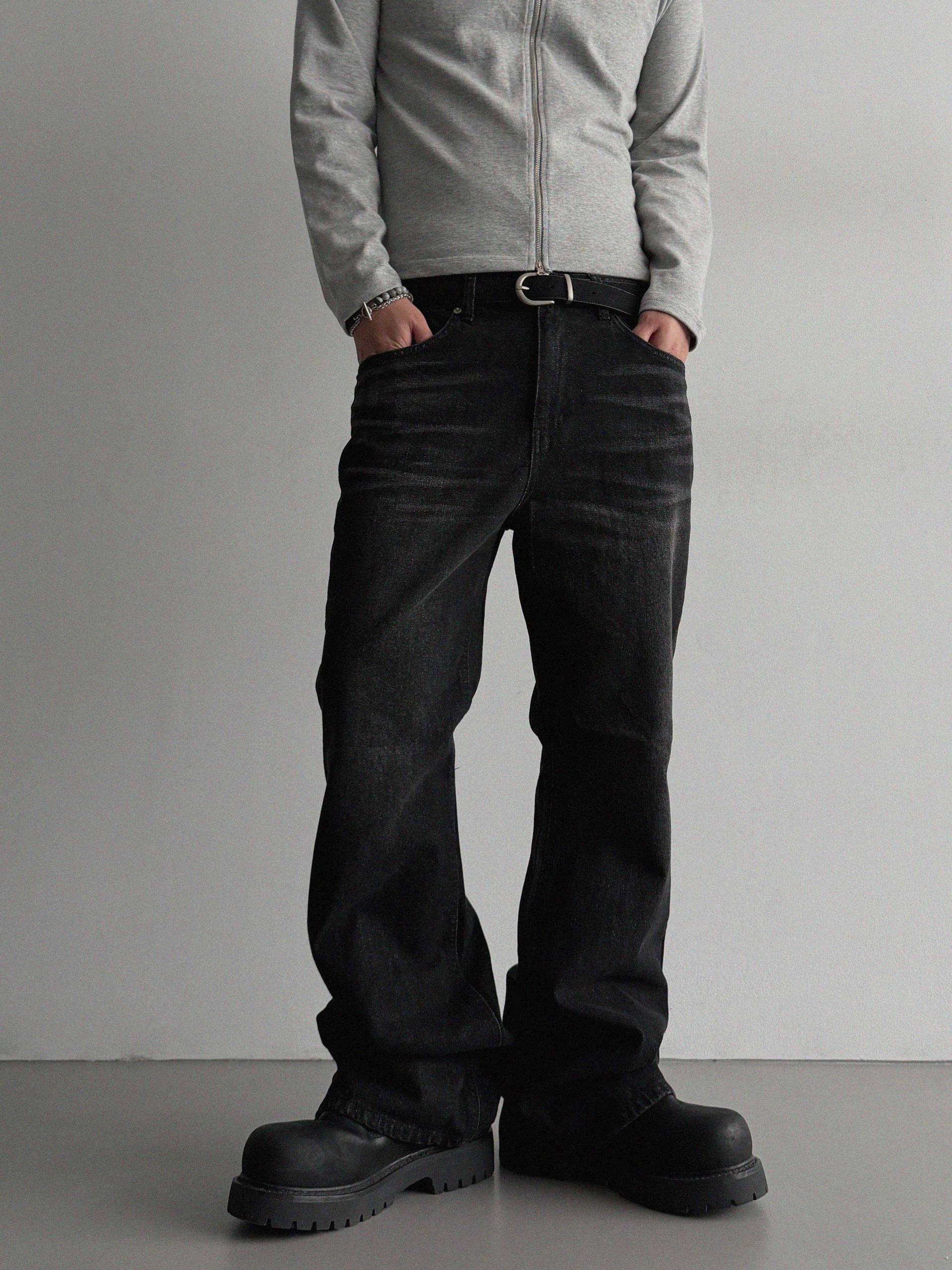 Deep Brush Flare Denim Pants
