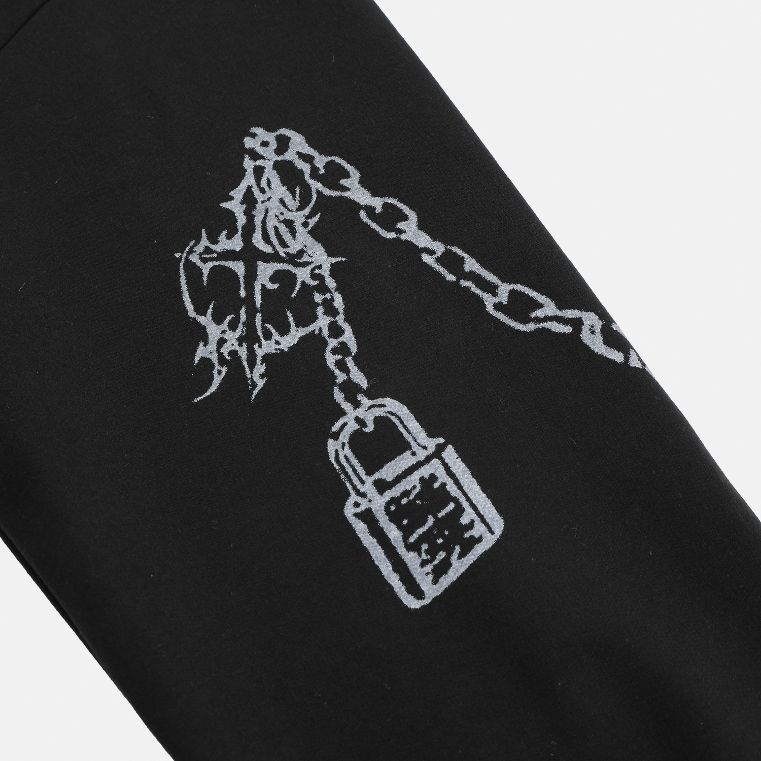 Keyring printed crop hood zip-up