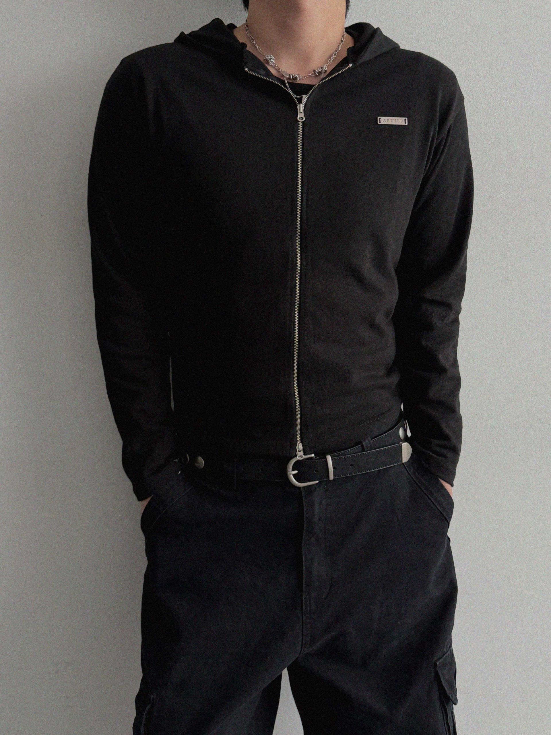 Aether pendant slim hood zip-up