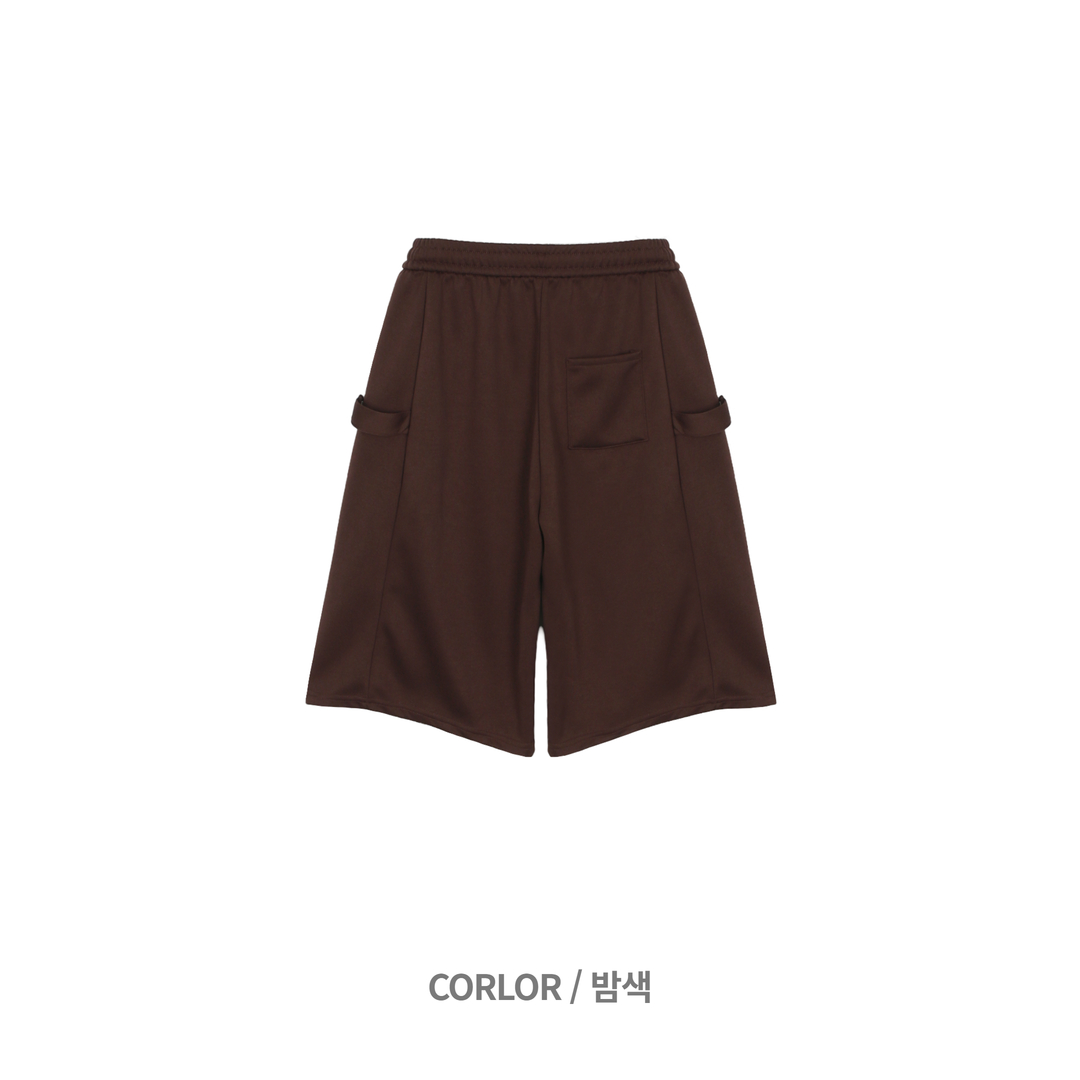 Side snap bermuda sweat pants