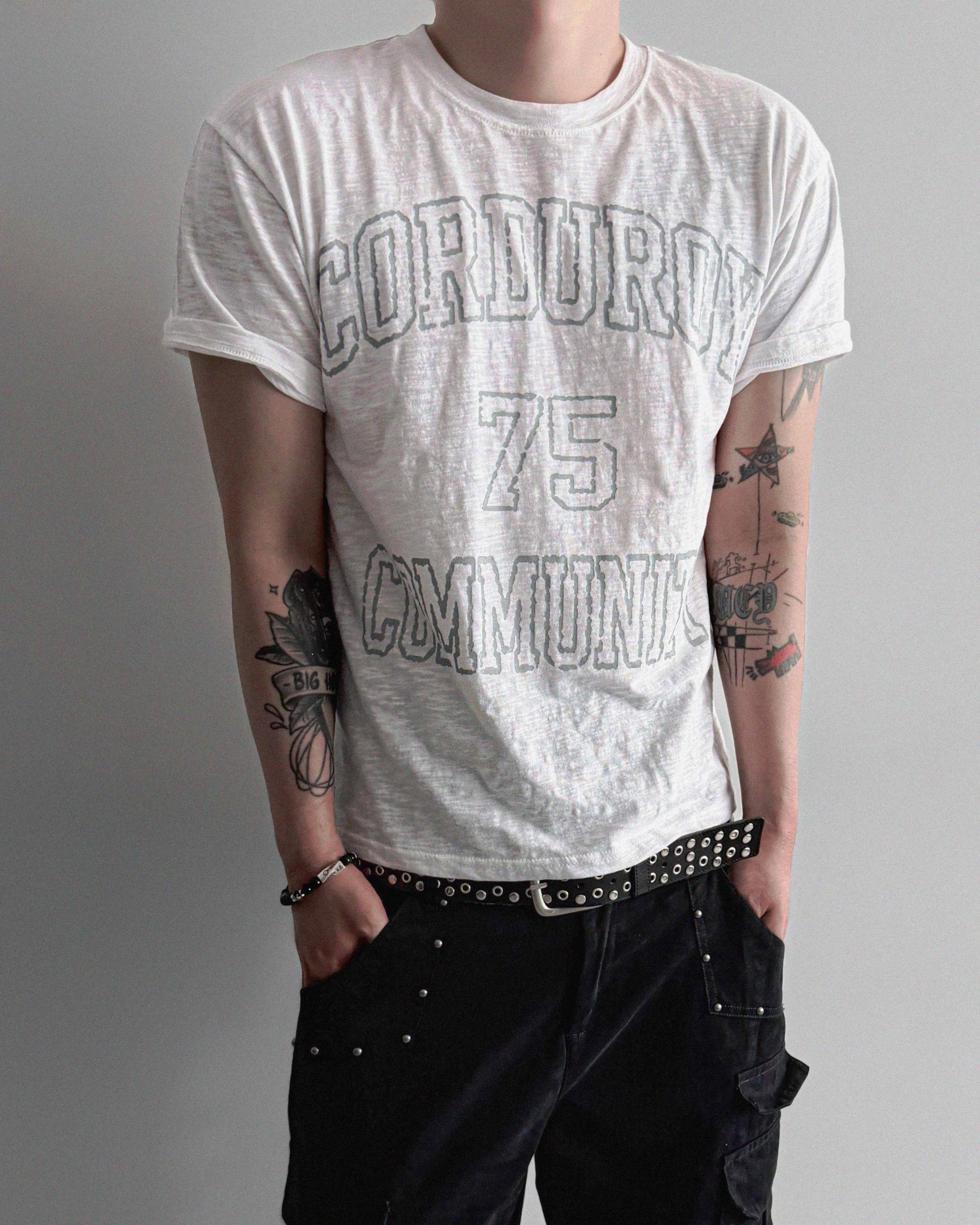 Community slub crop half t
