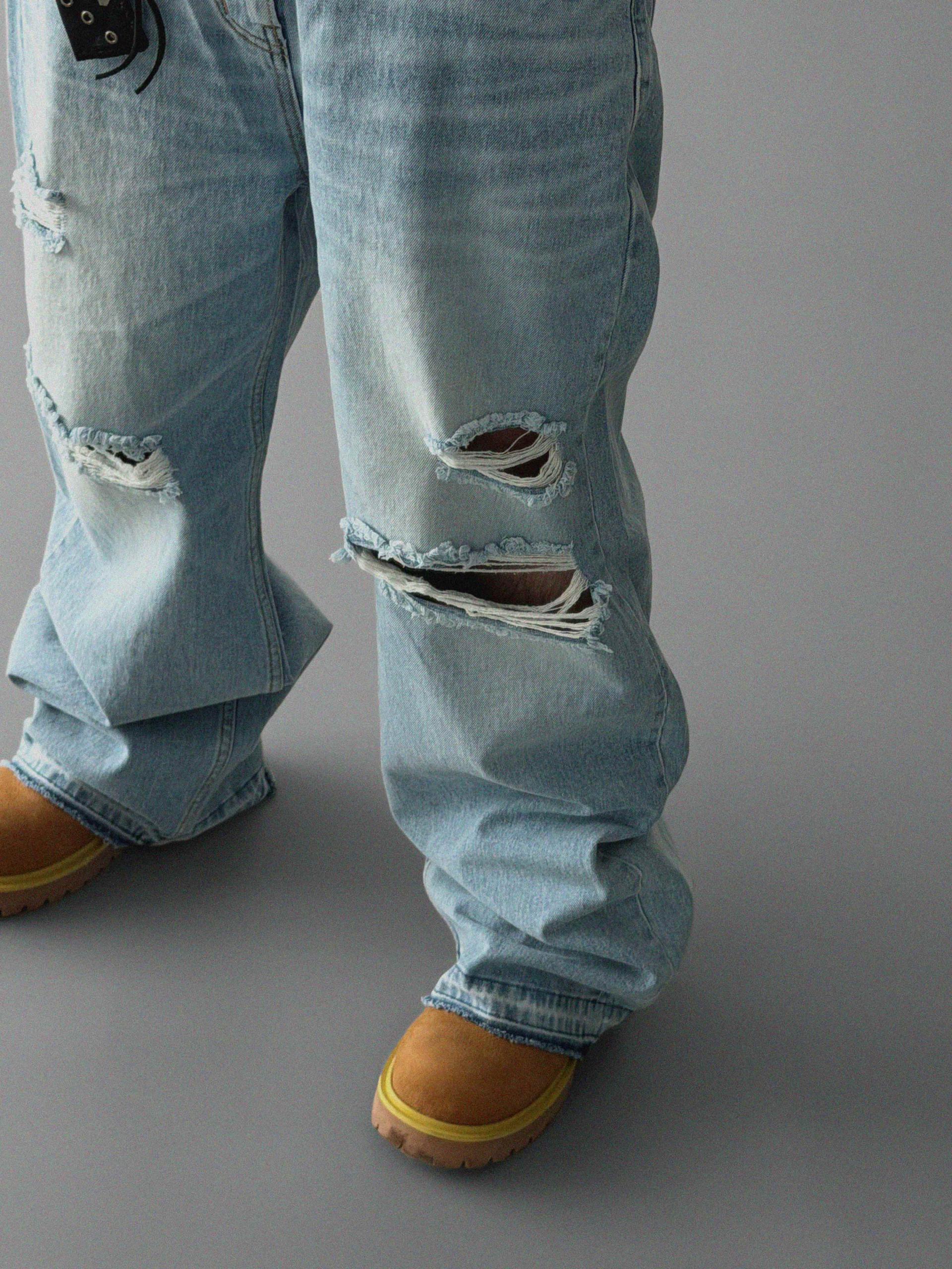 Charlene destroyed ice jeans