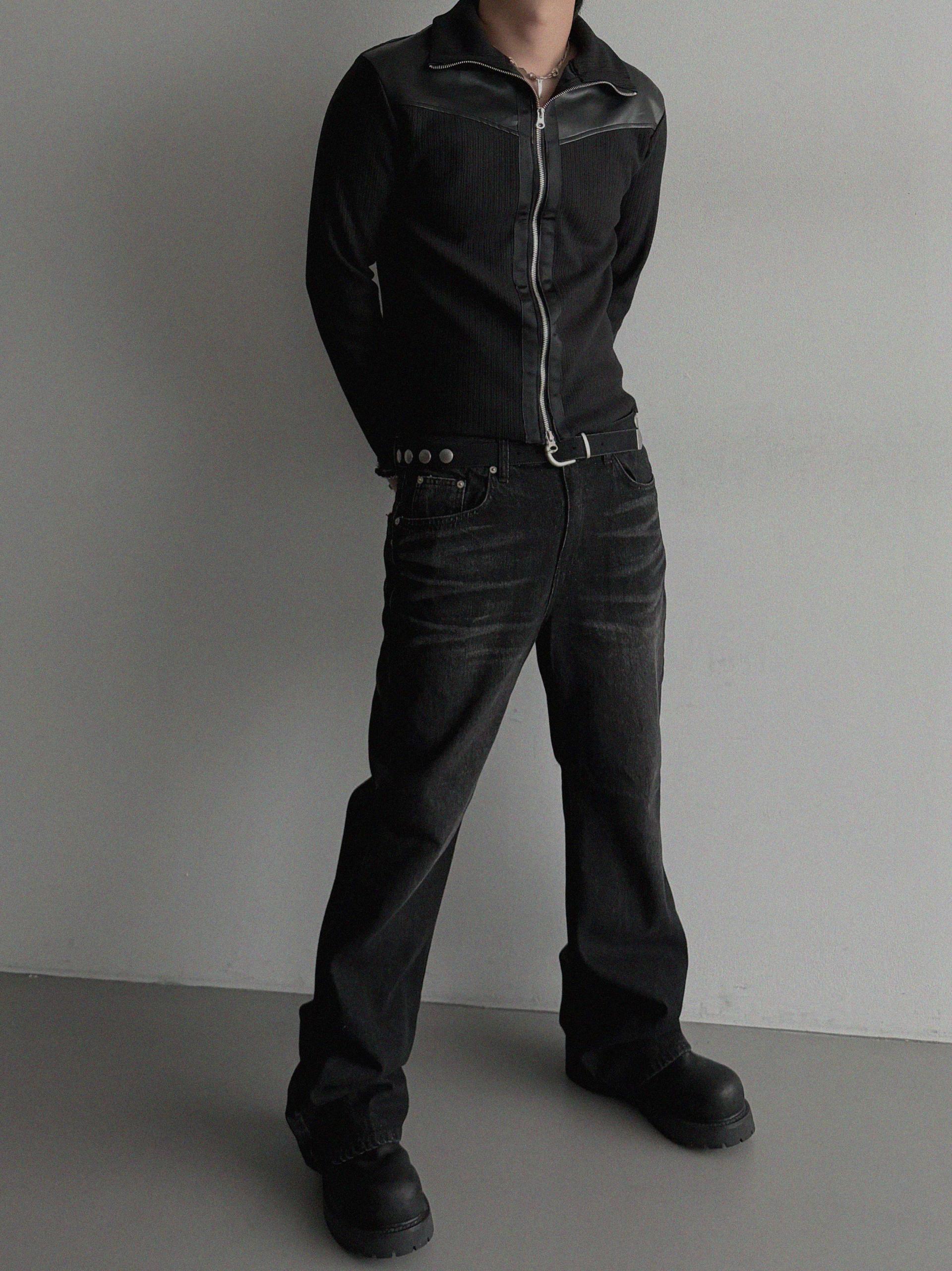 Deep Brush Flare Denim Pants