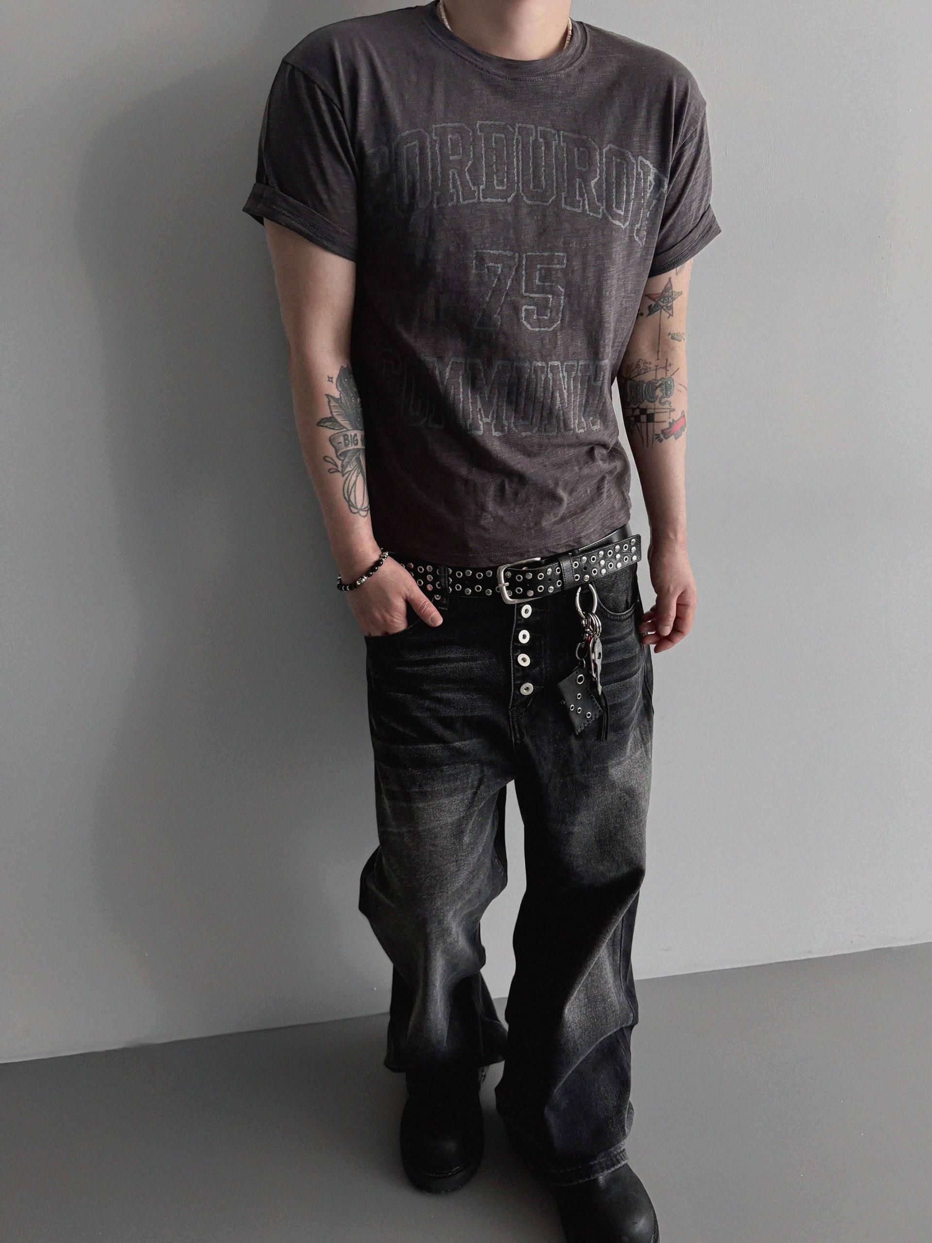 Community slub crop half t