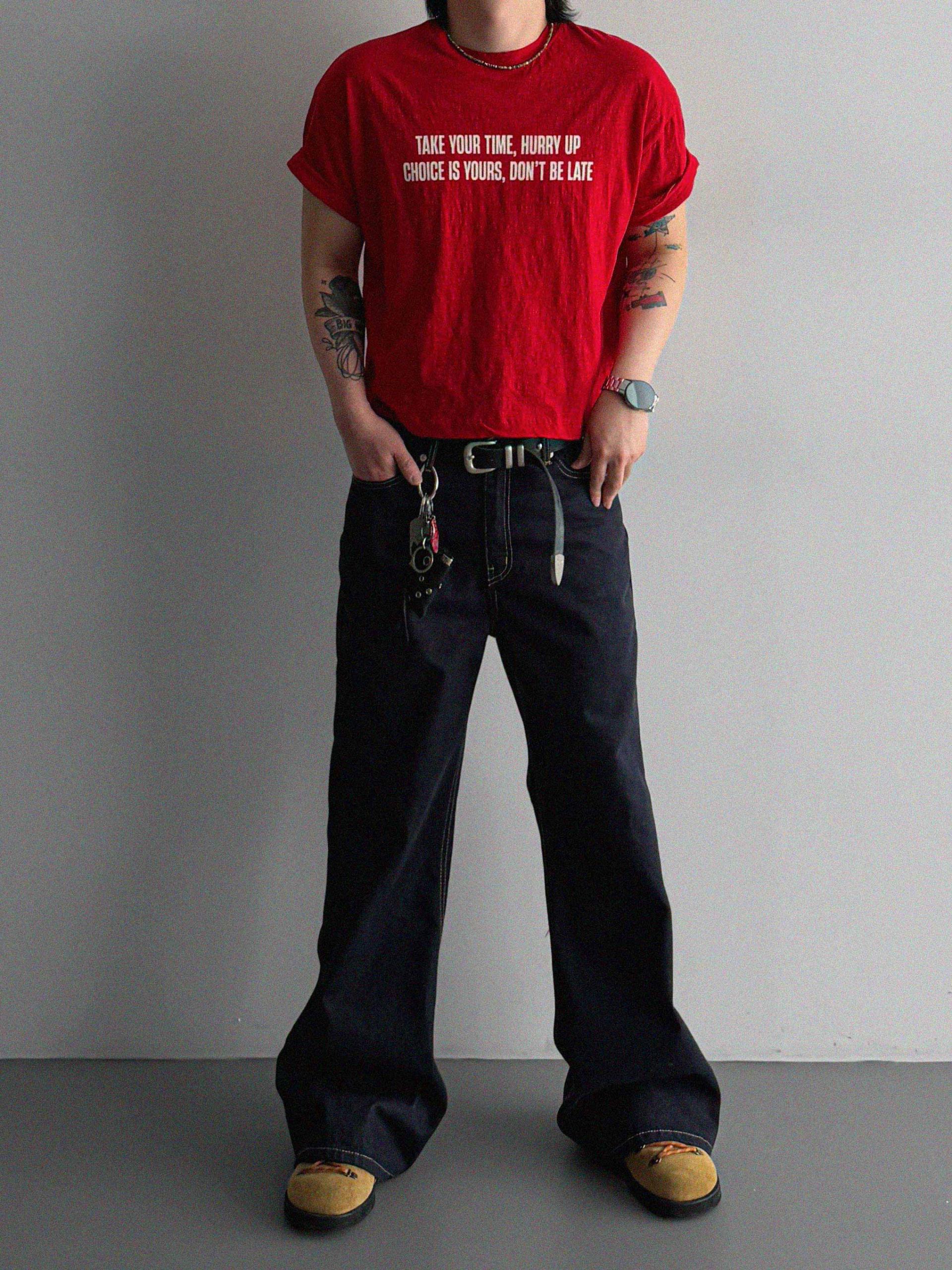 Vintage poit slap crop half t