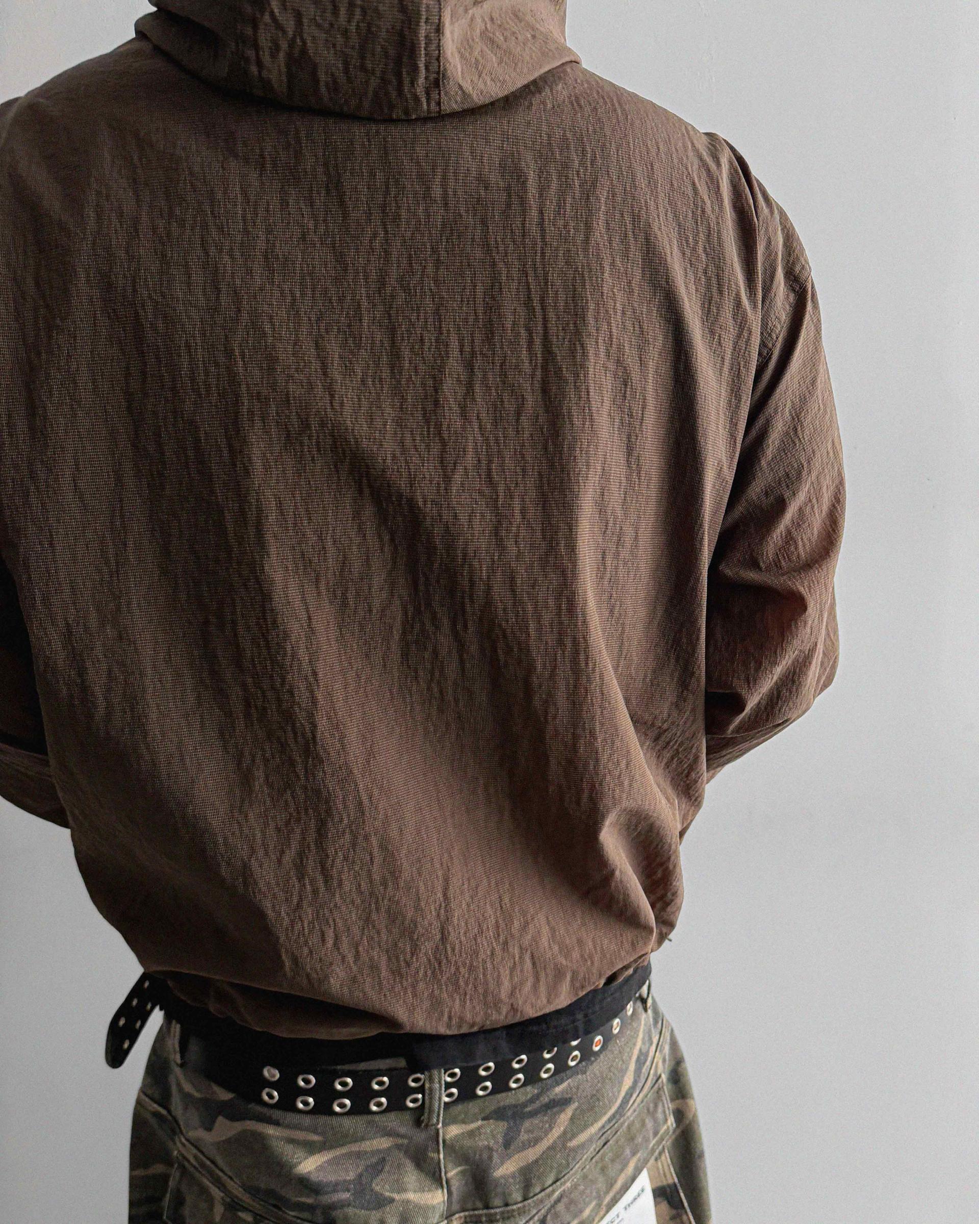 Summer diagonal zipper hood jacket