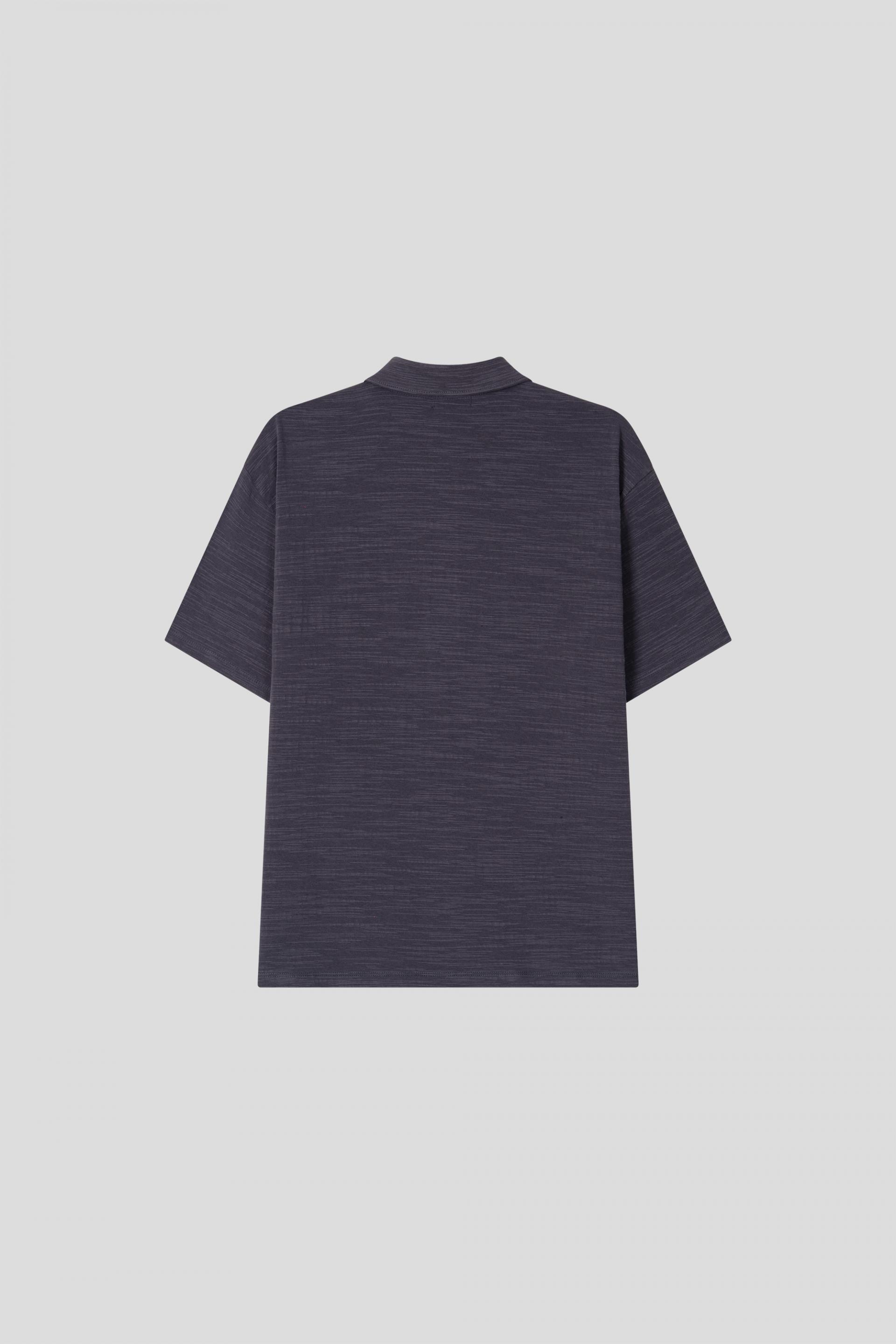 Slub collar half t