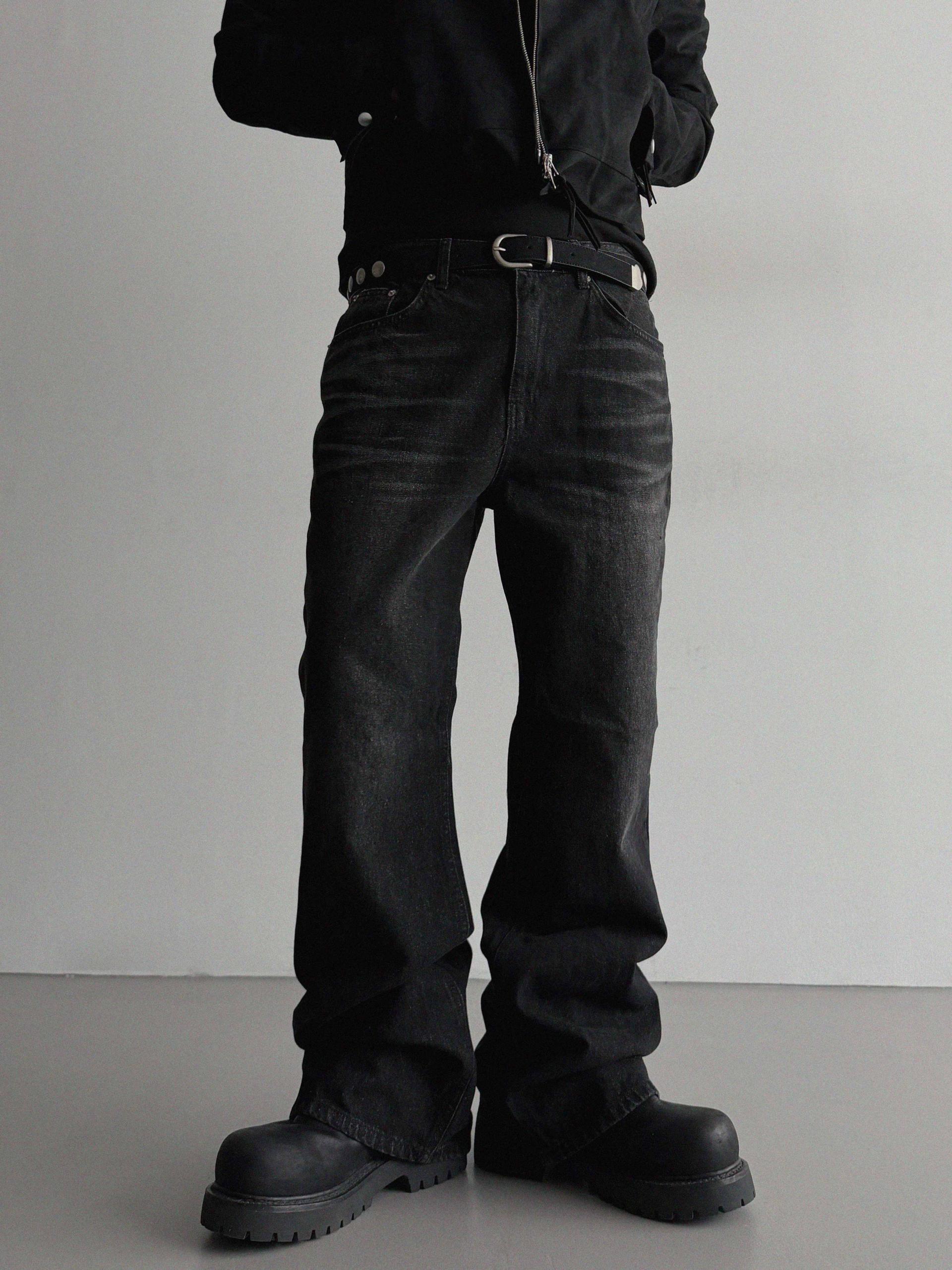 Deep Brush Flare Denim Pants