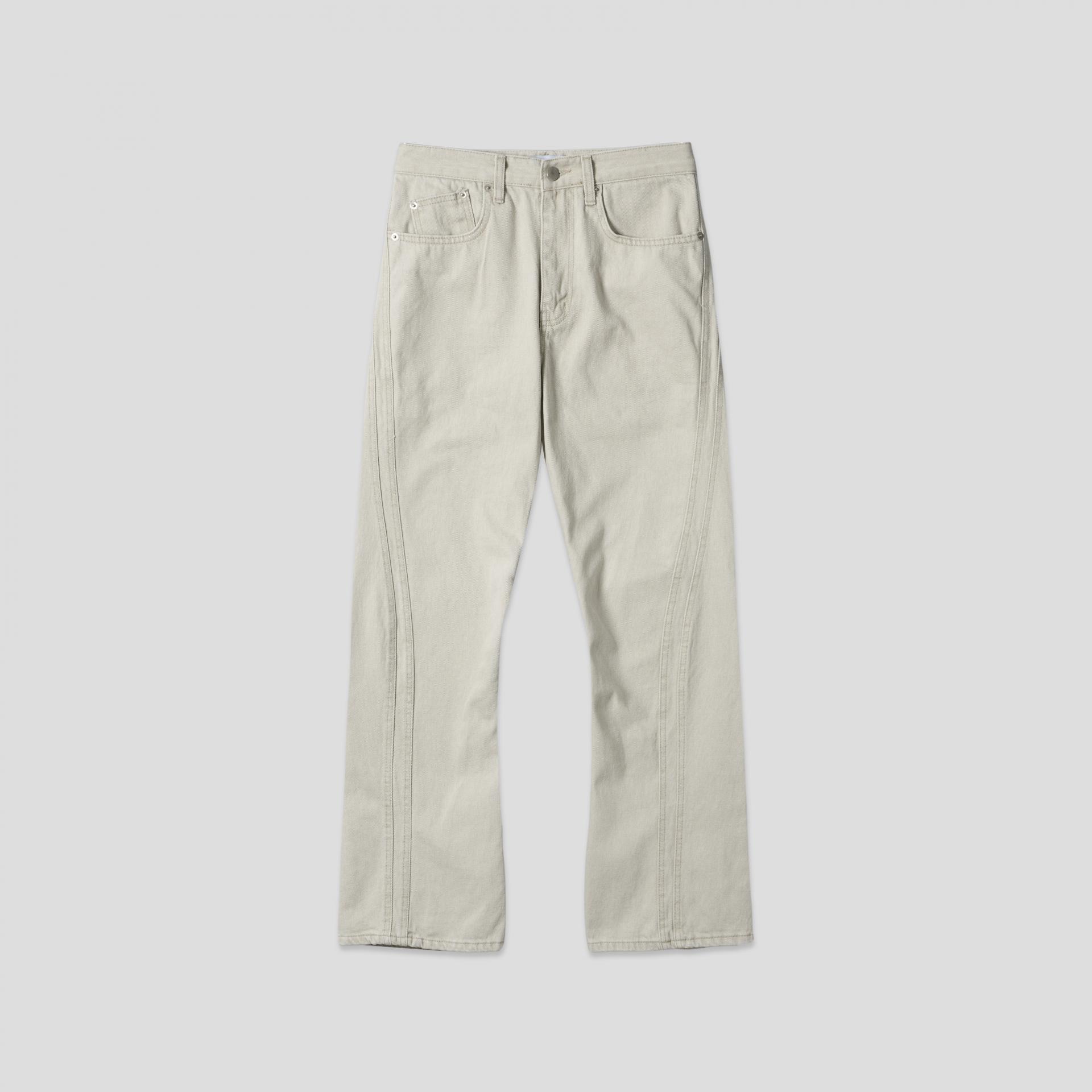 FW Double pocket curved flare pants