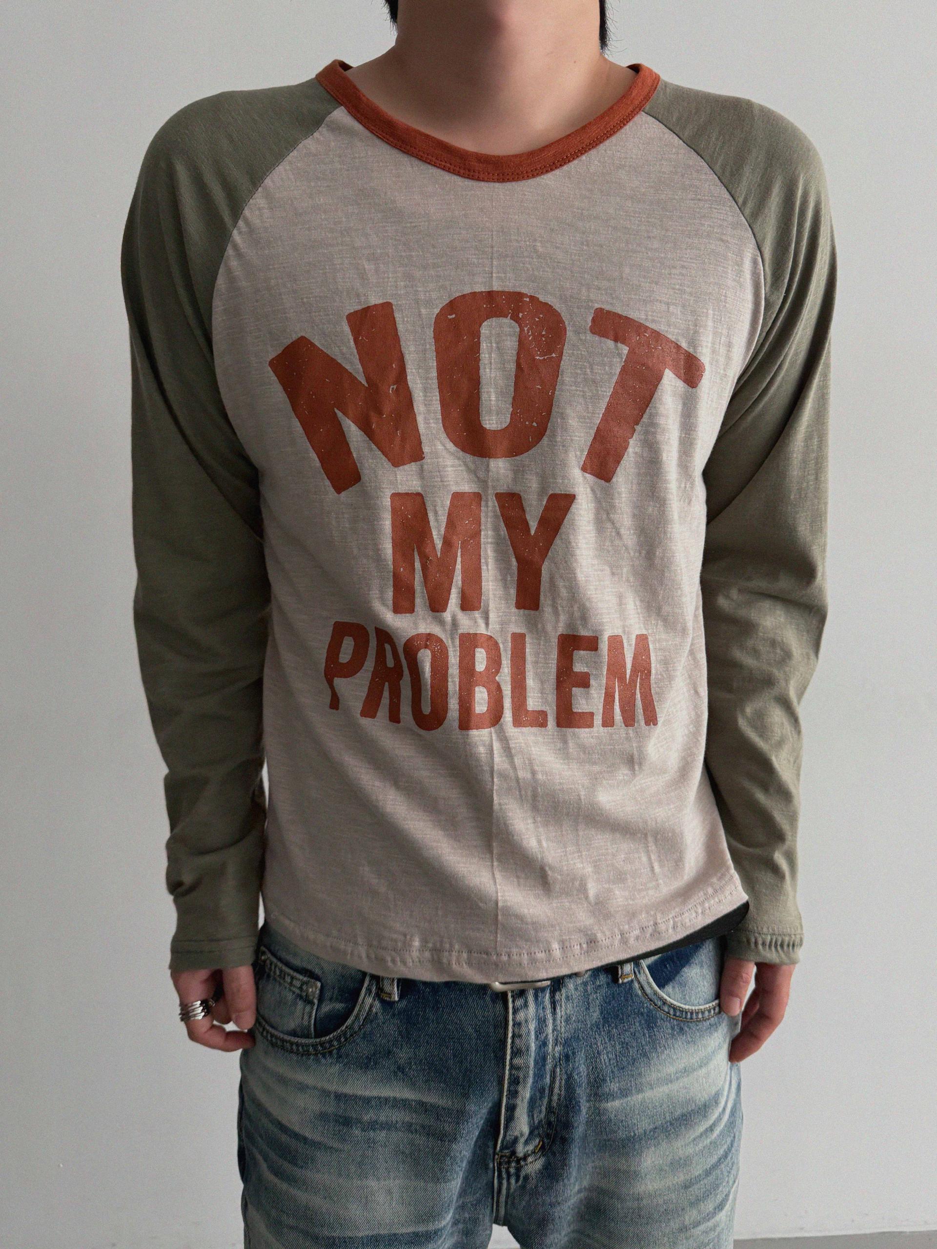 Not raglan ringer crop t