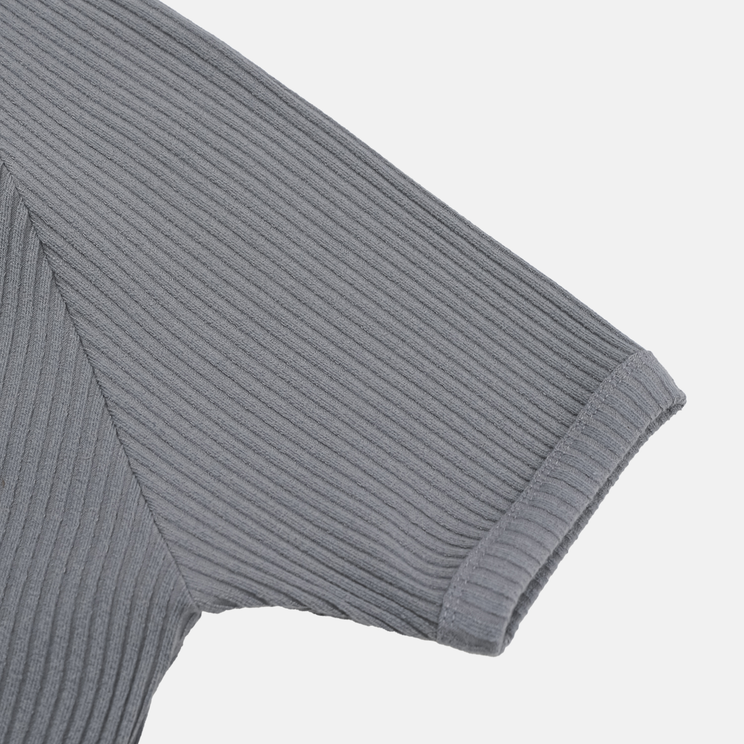 Ribbed raglan muscle half t