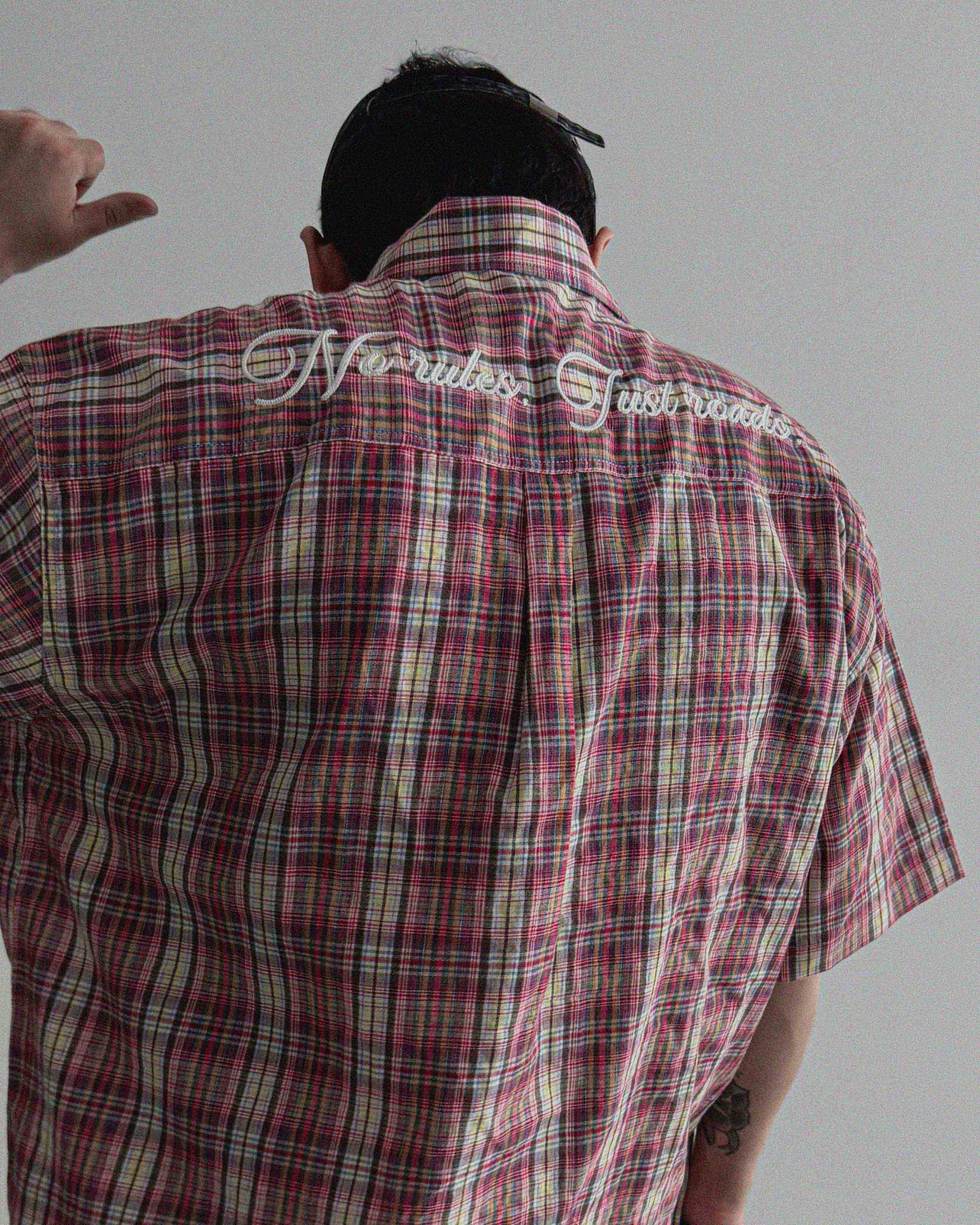 Prepi boxy check half shirt