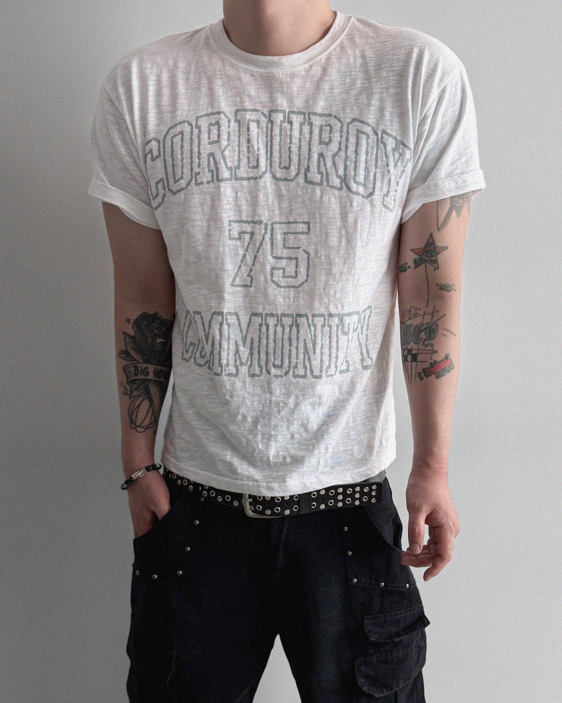 Community slub crop half t