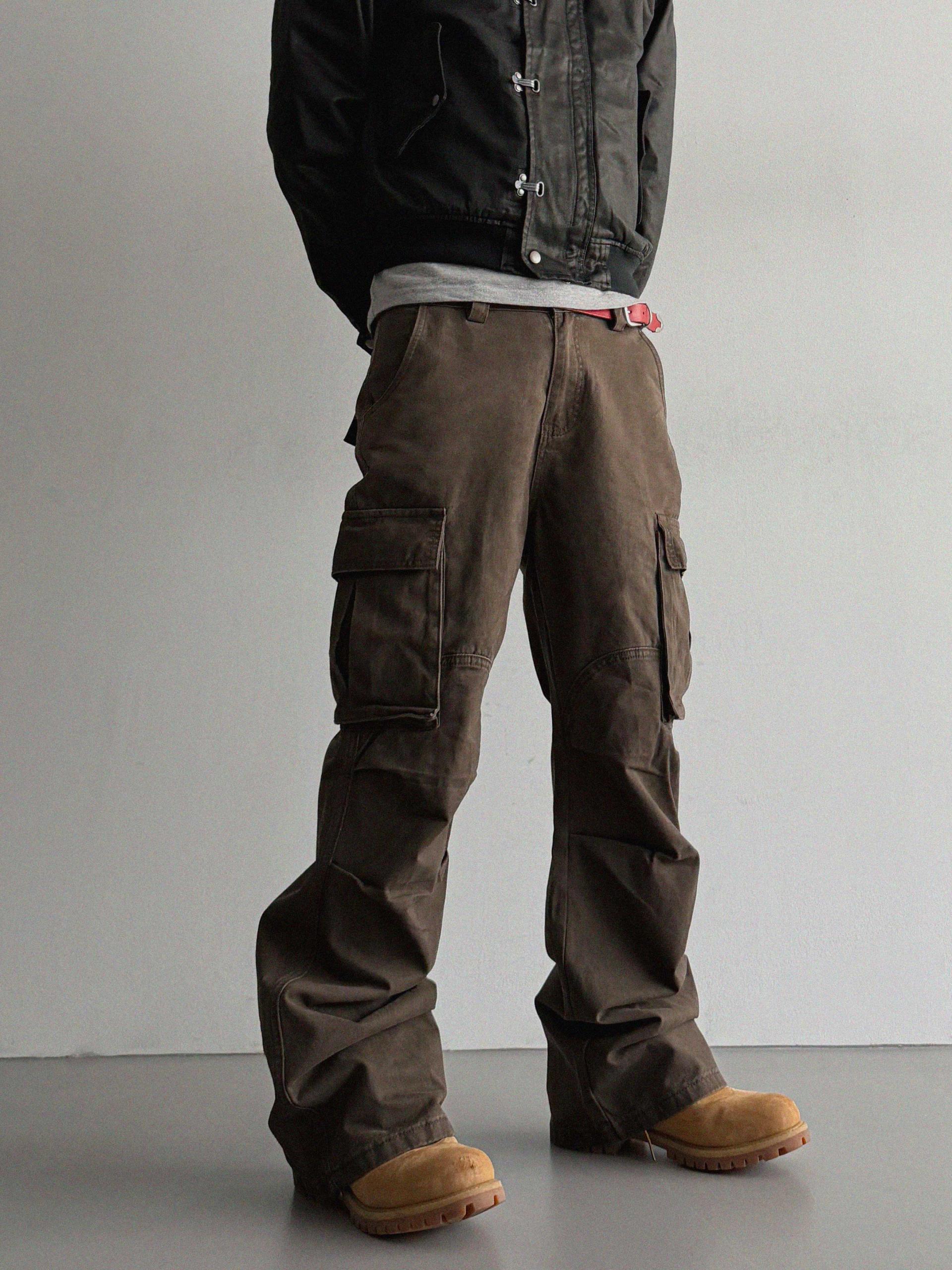 Flare deep dyed cargo pants