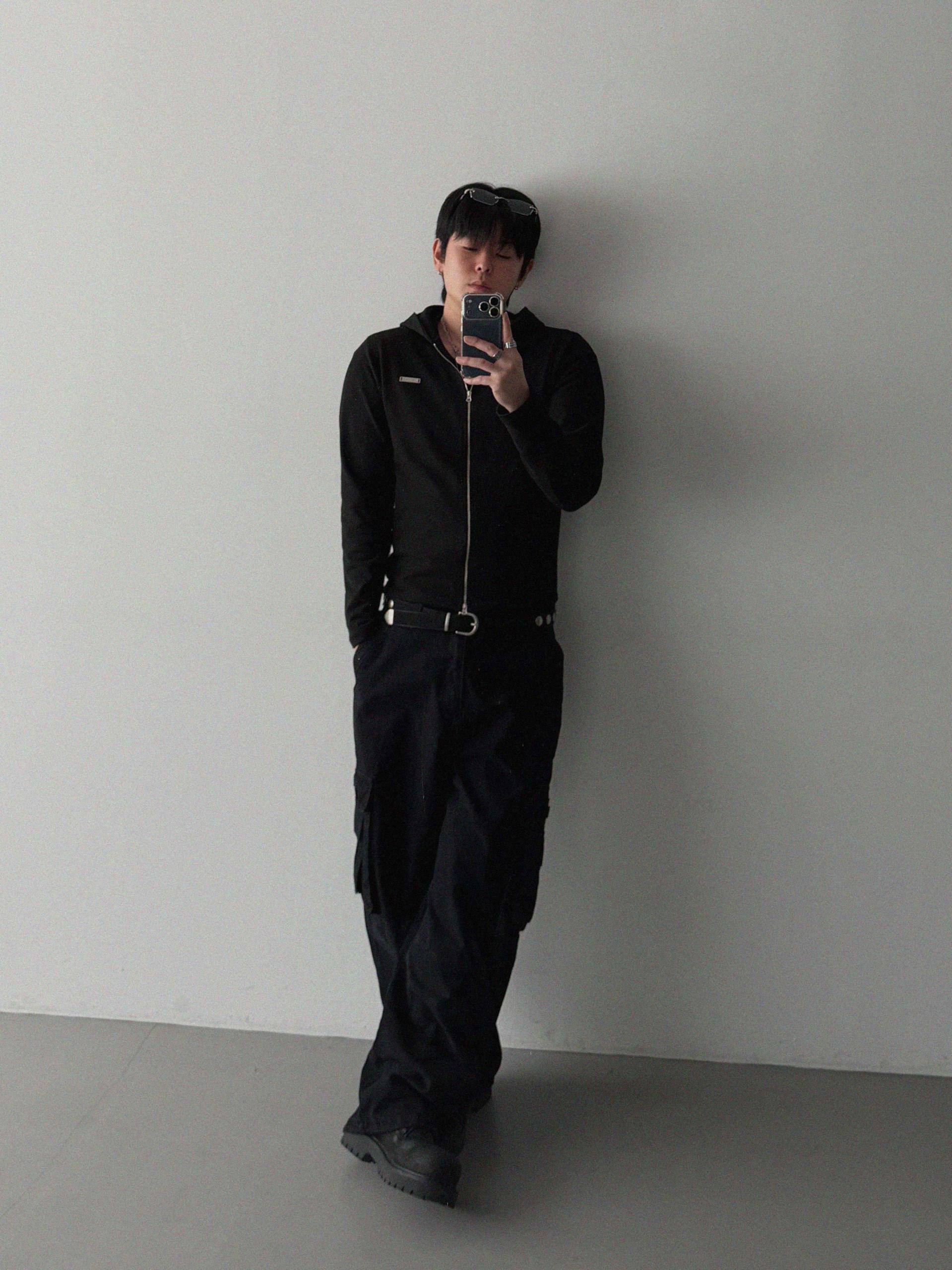 Ampty dyeing wide cargo pants