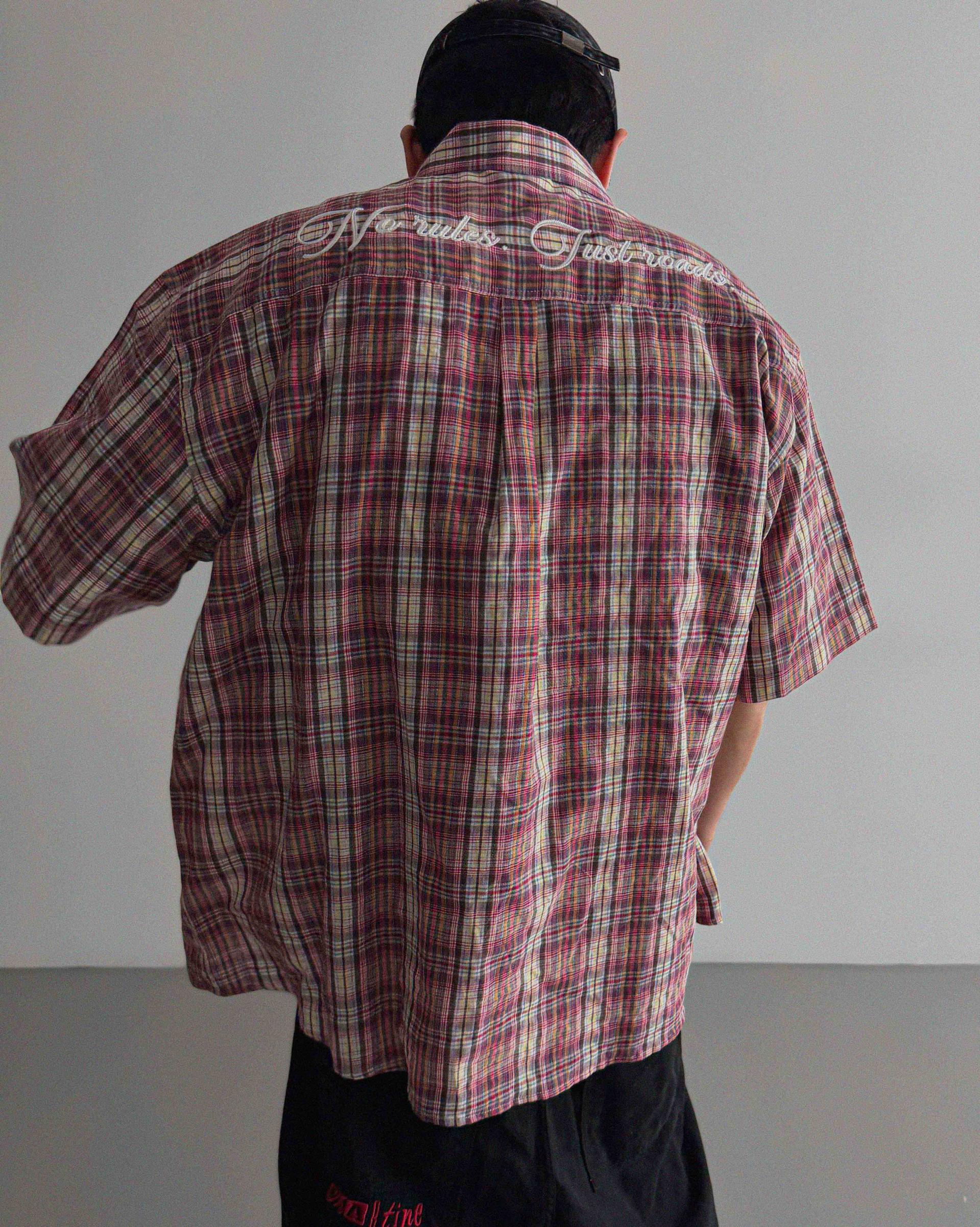 Prepi boxy check half shirt