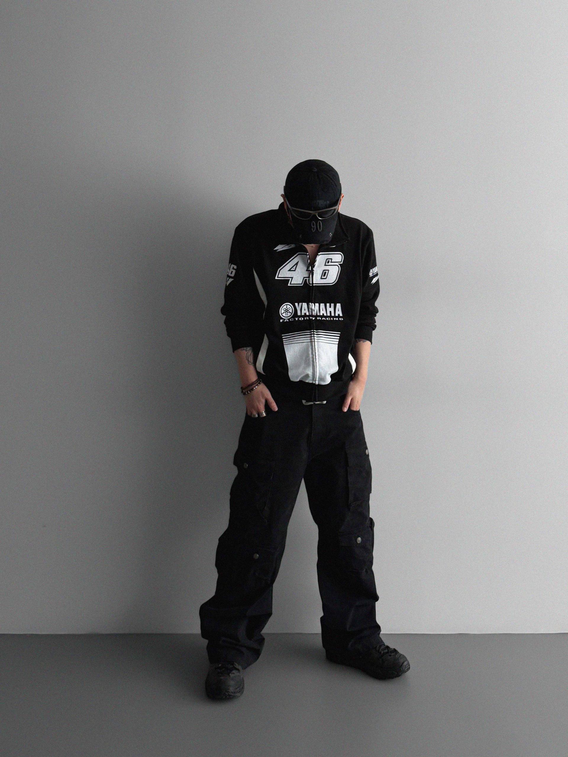 Racing print zip-up