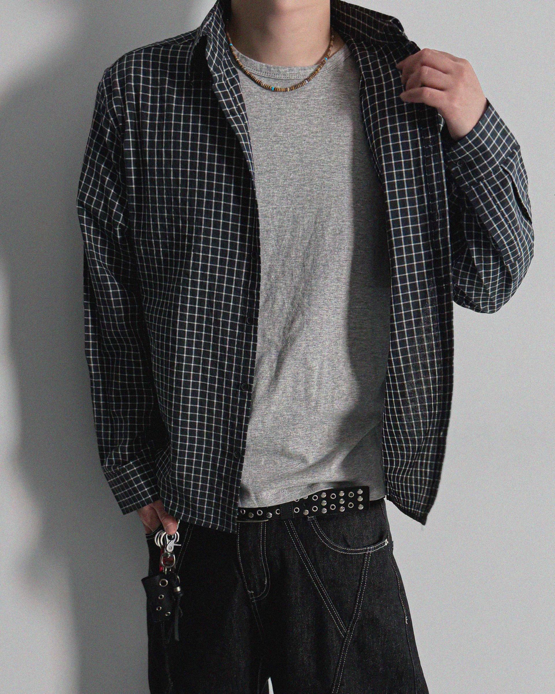 Deli semi crop check shirt