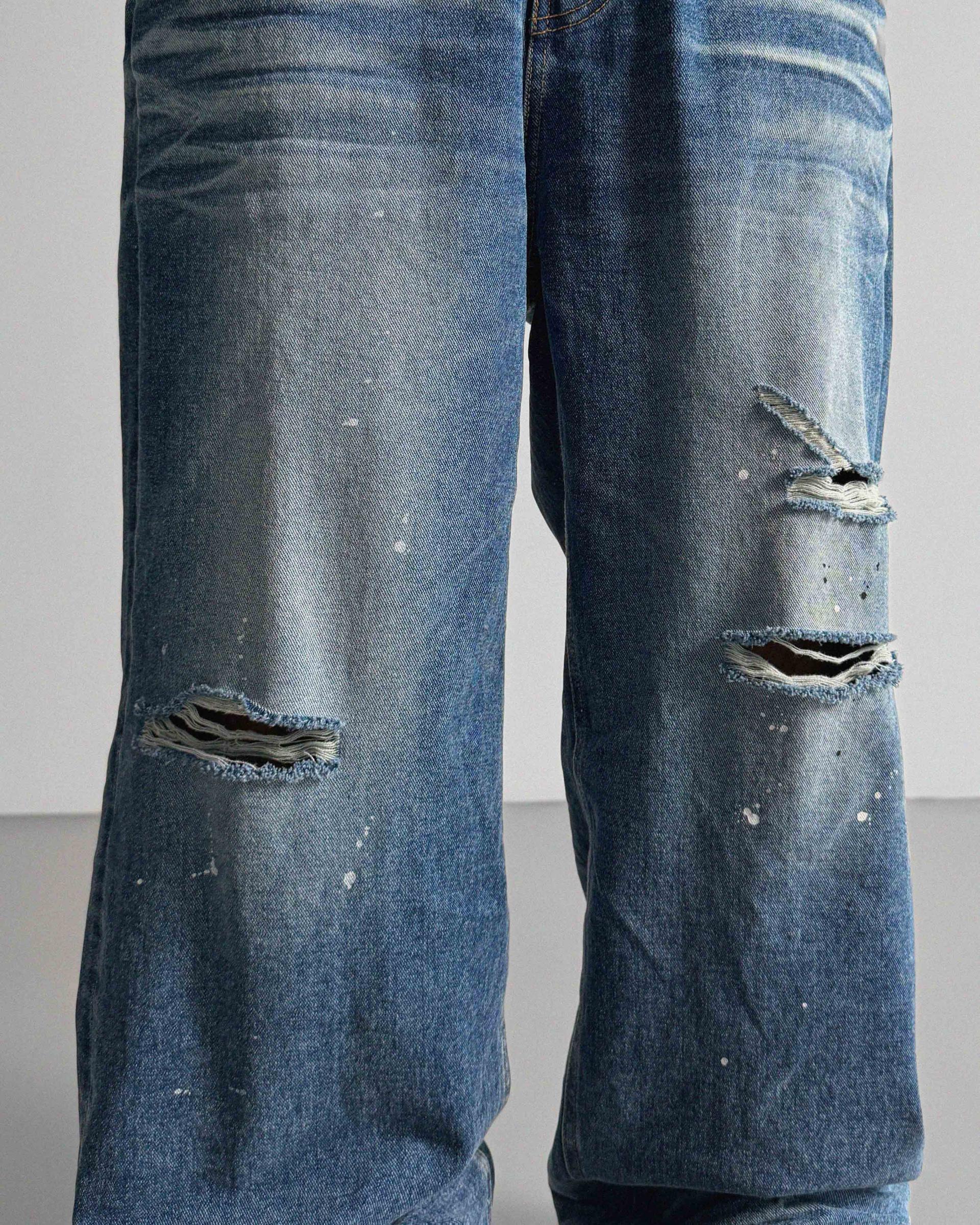 Ver-embo vintage denim pants