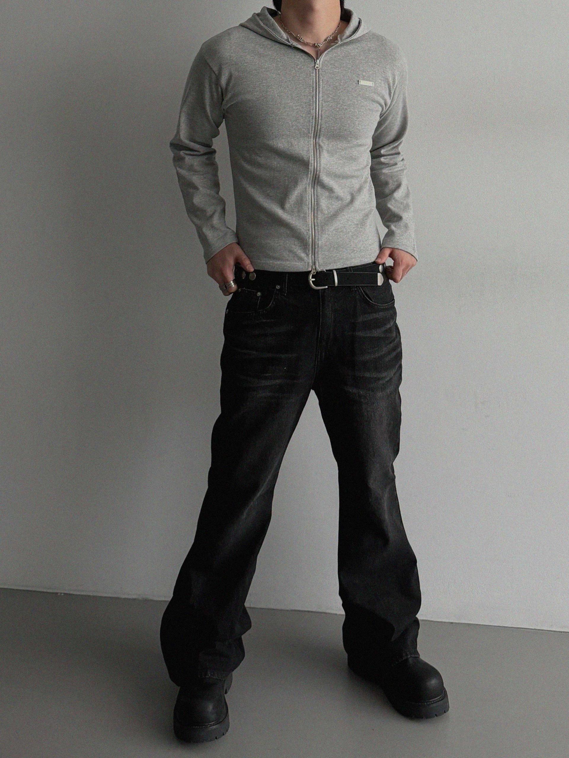 Deep Brush Flare Denim Pants