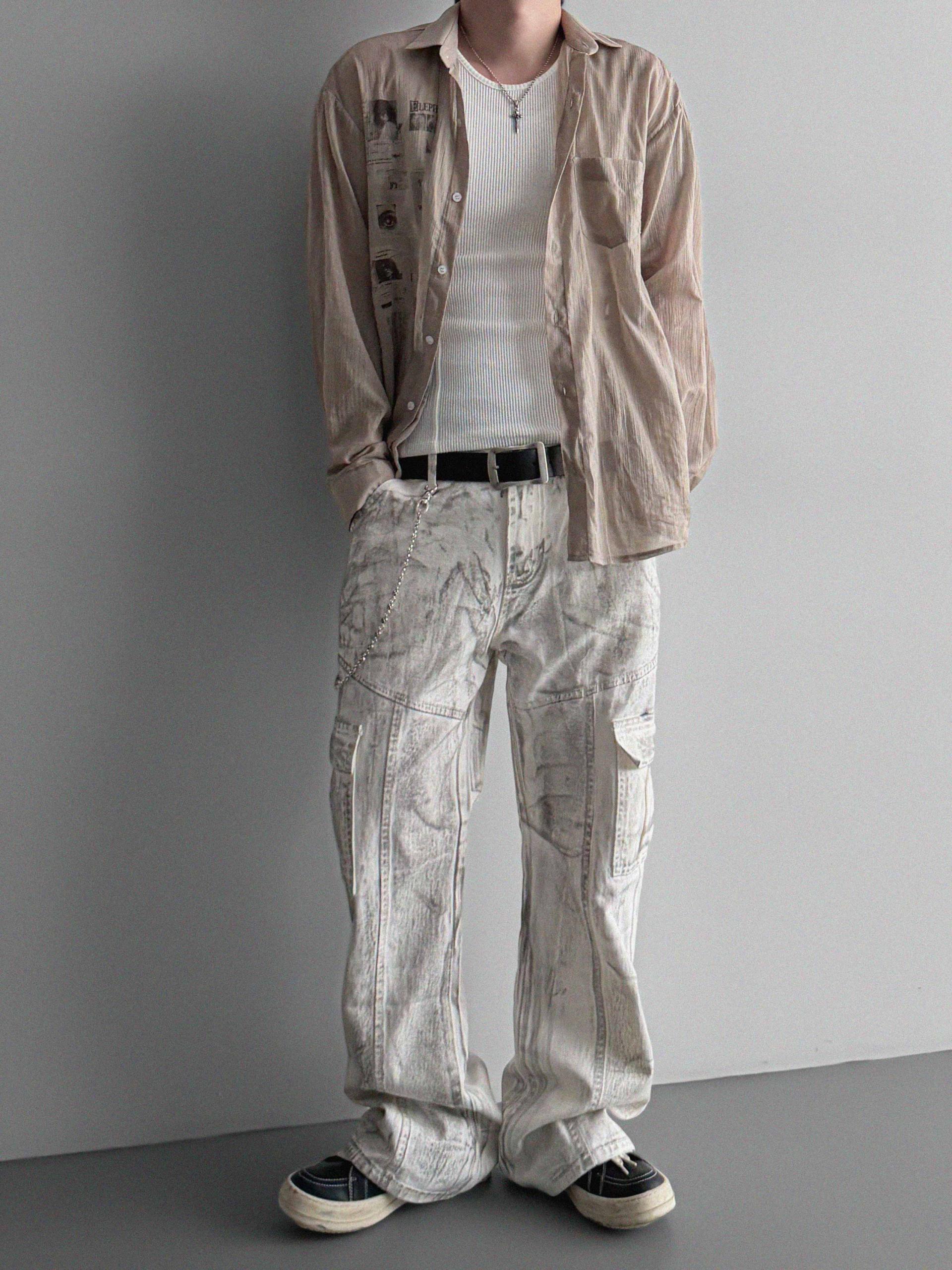Art digital see-through shirt