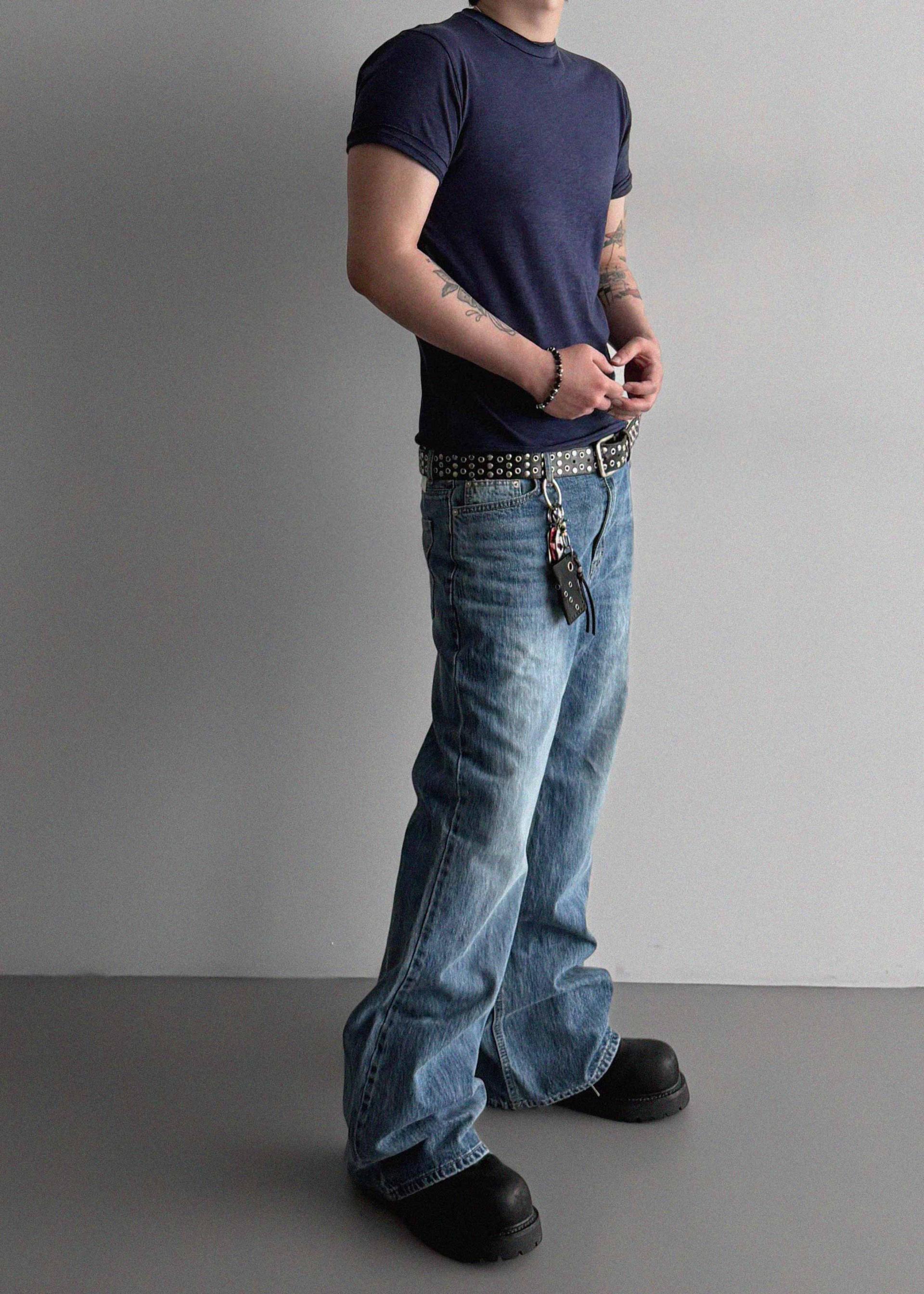 Graysh blue flared jeans