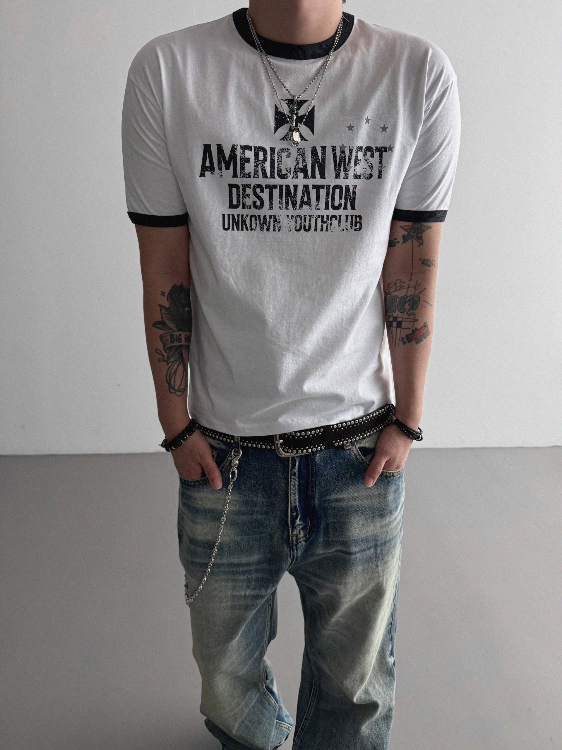 American ringer muscle crop half t