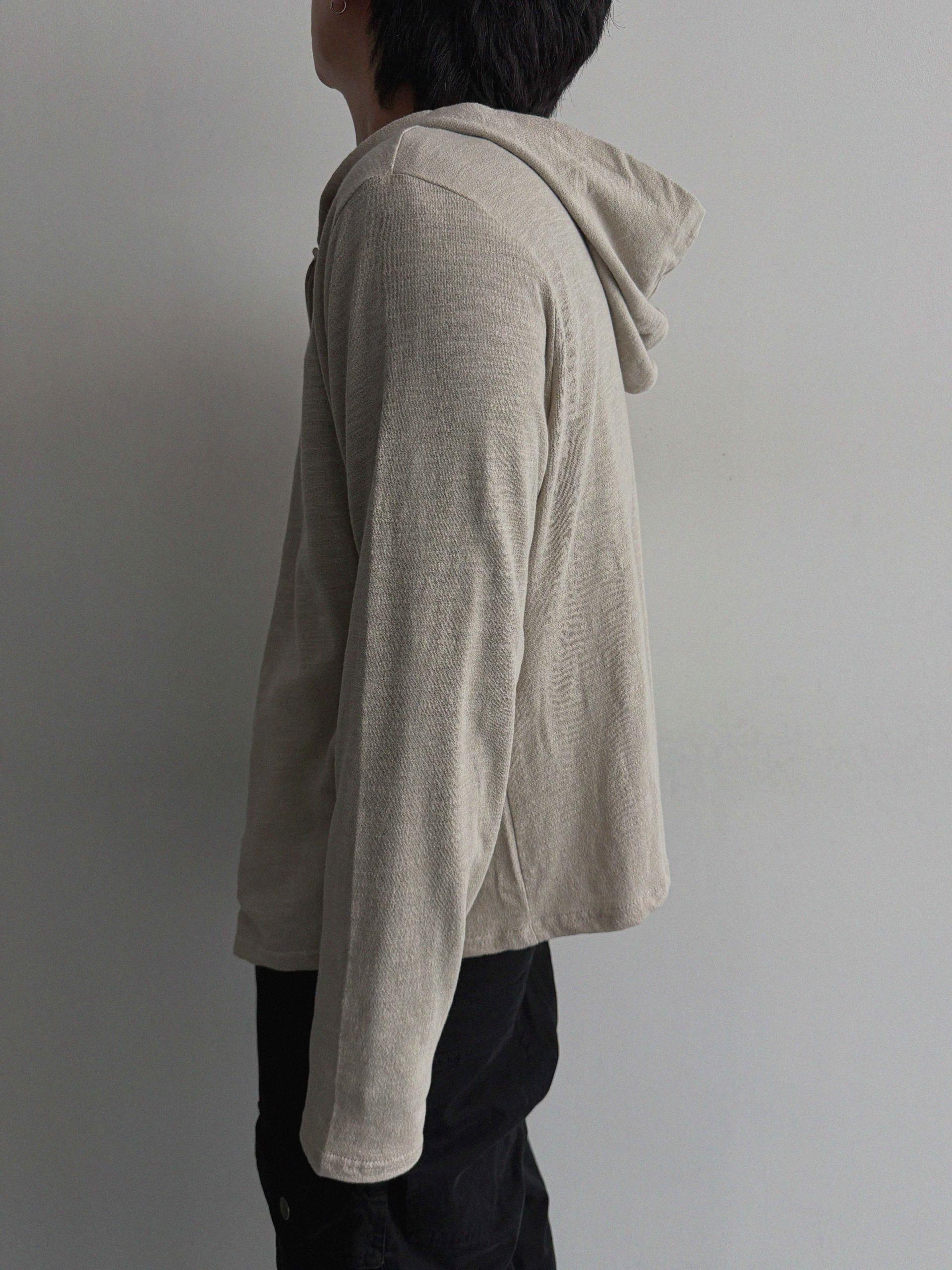 Heize crop hood zip-up