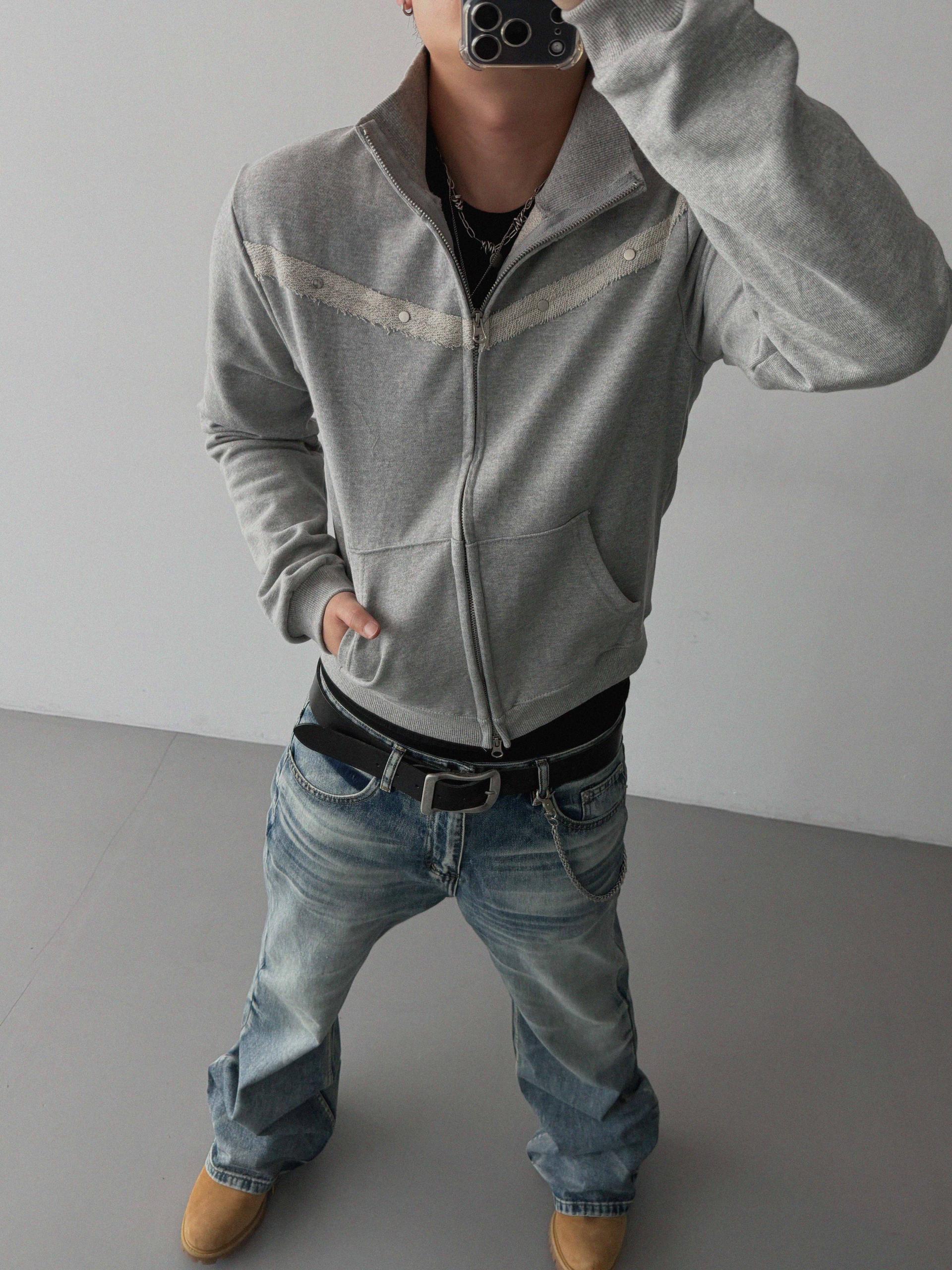 Mobe sand flare denim pants