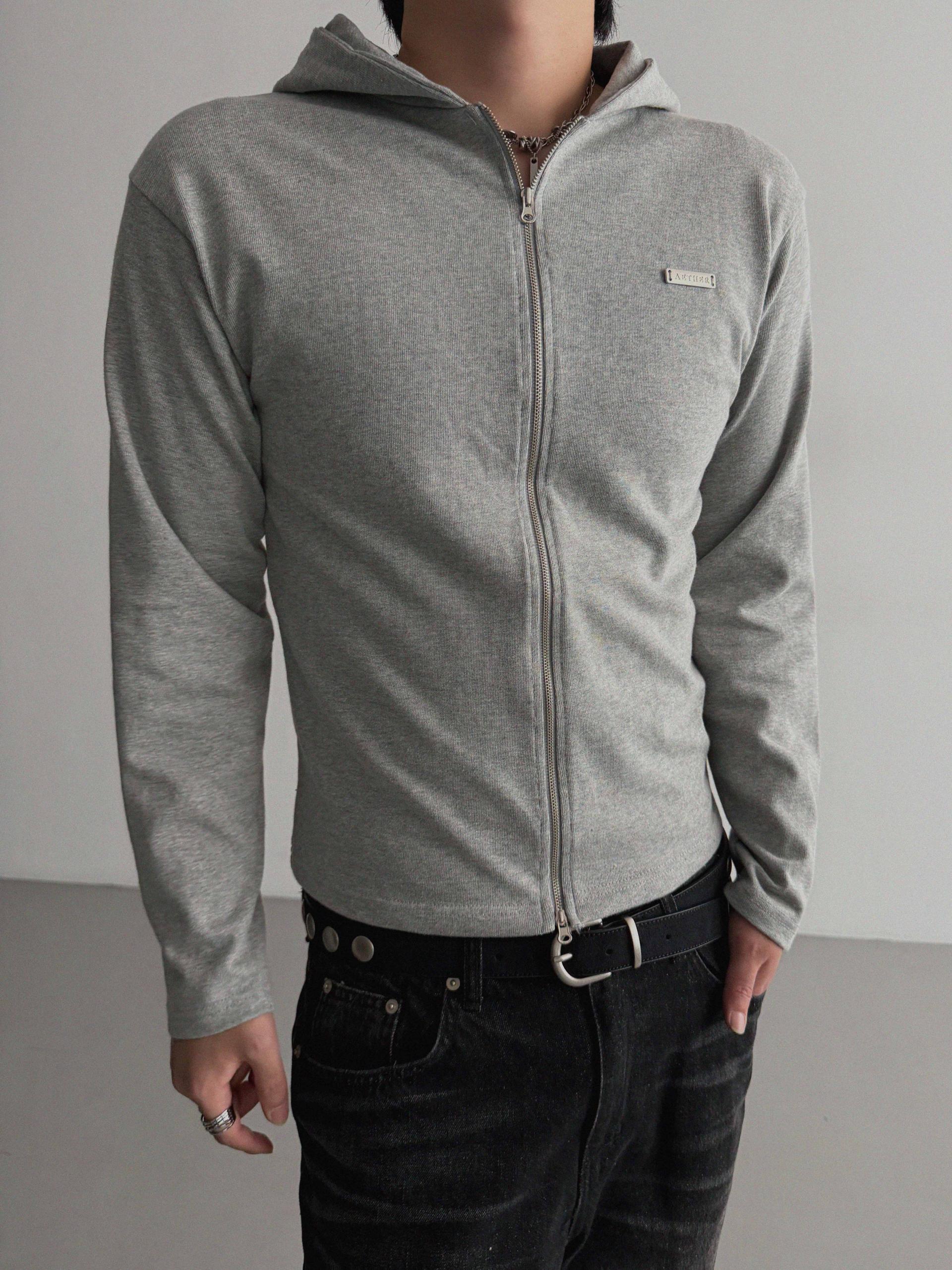 Aether pendant slim hood zip-up