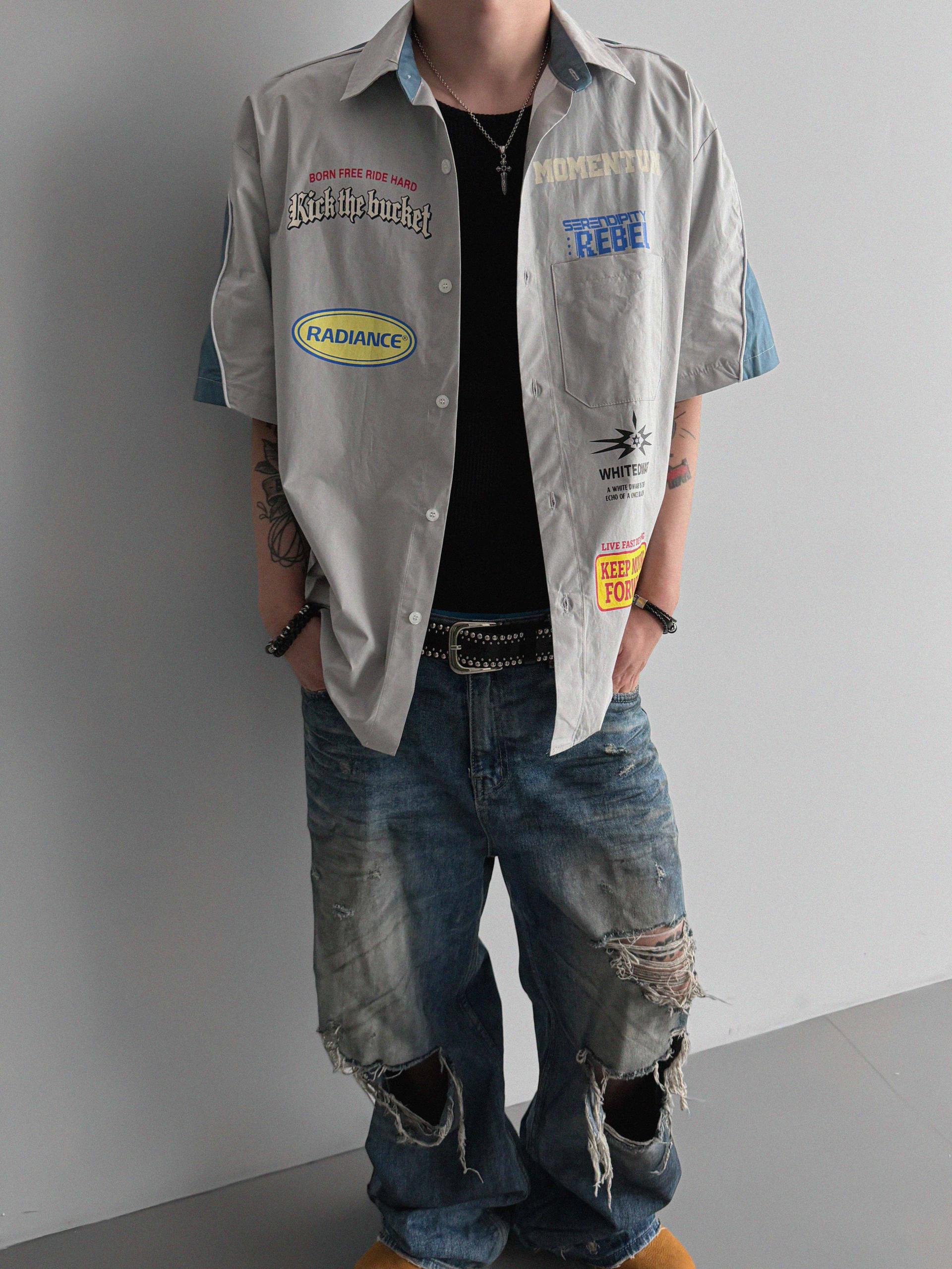 Mechanic over half shirt