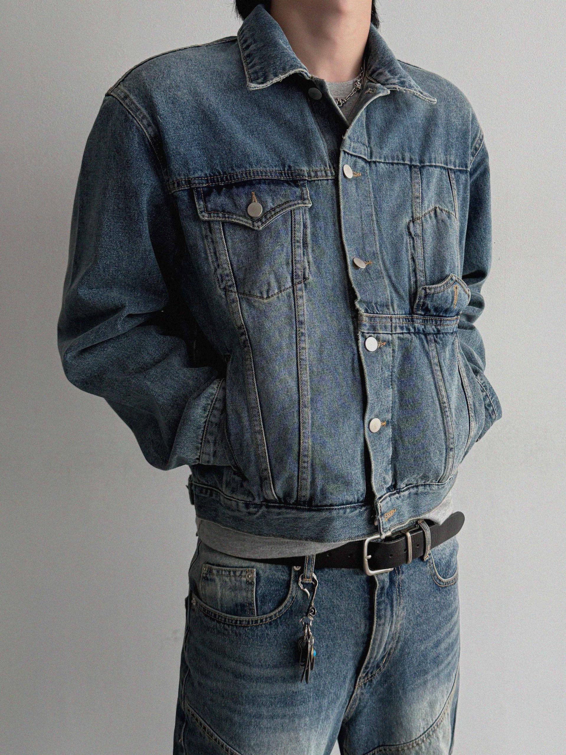Mabel reverse crop denim jacket