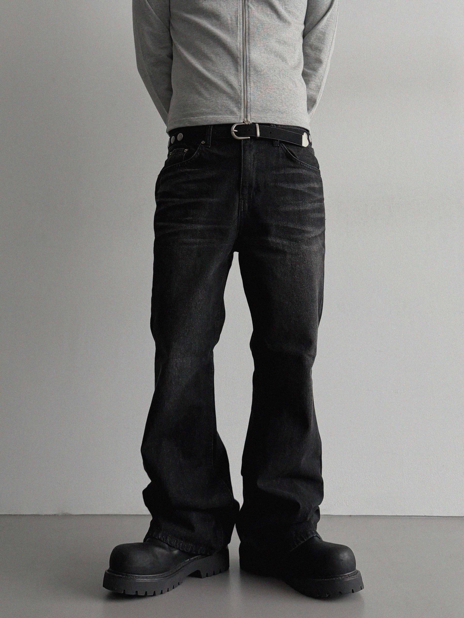 Deep Brush Flare Denim Pants