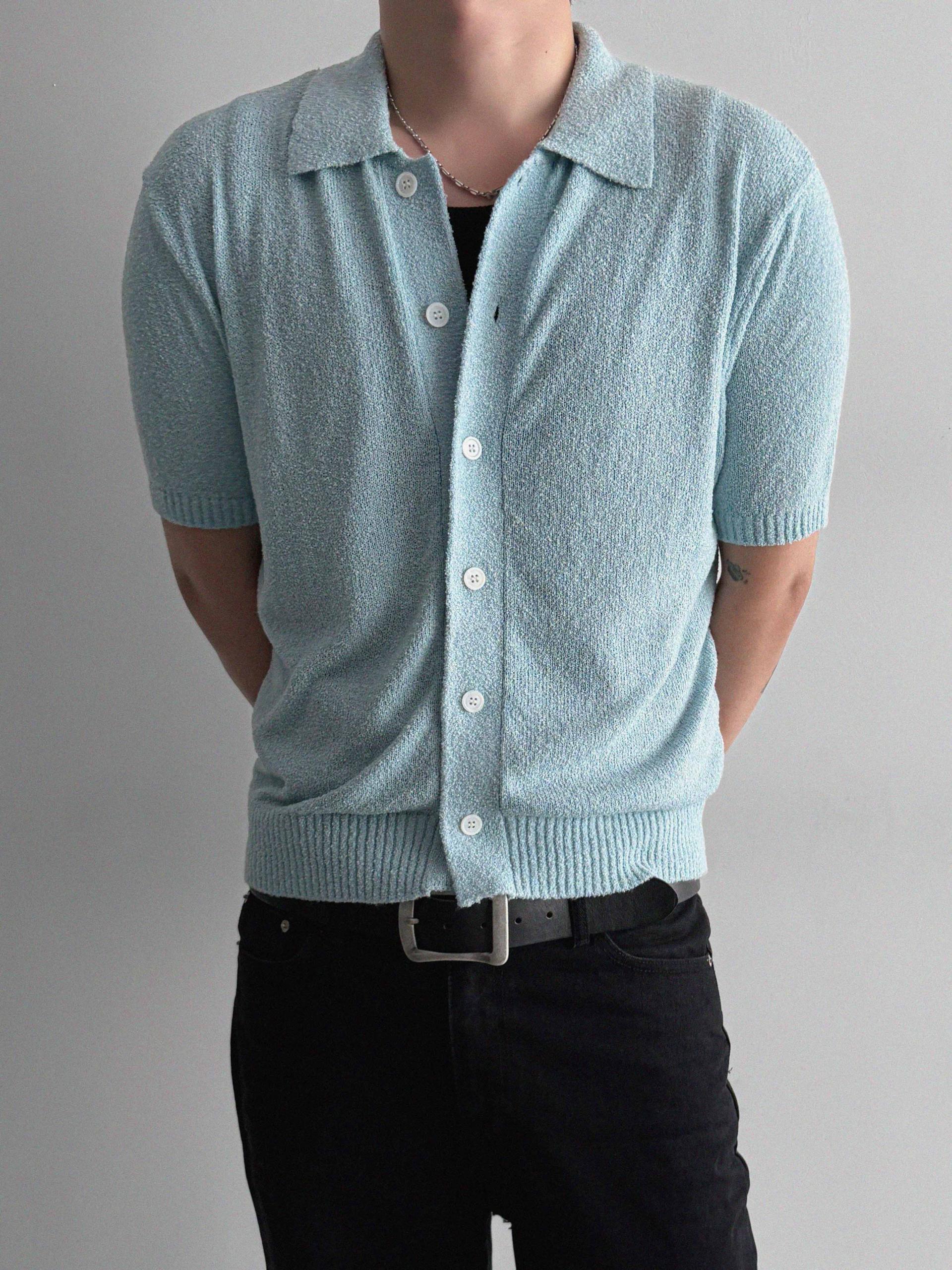 Boksaci boucle half cardigan
