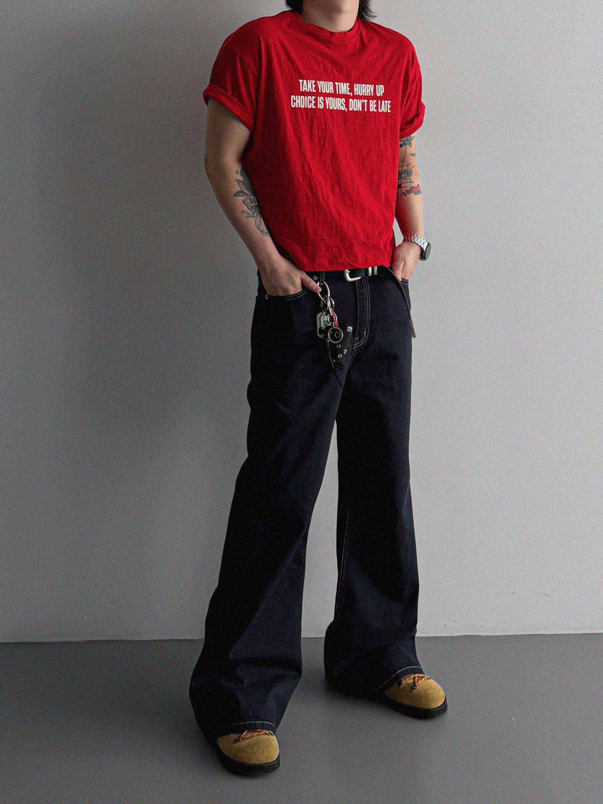 Vintage poit slap crop half t