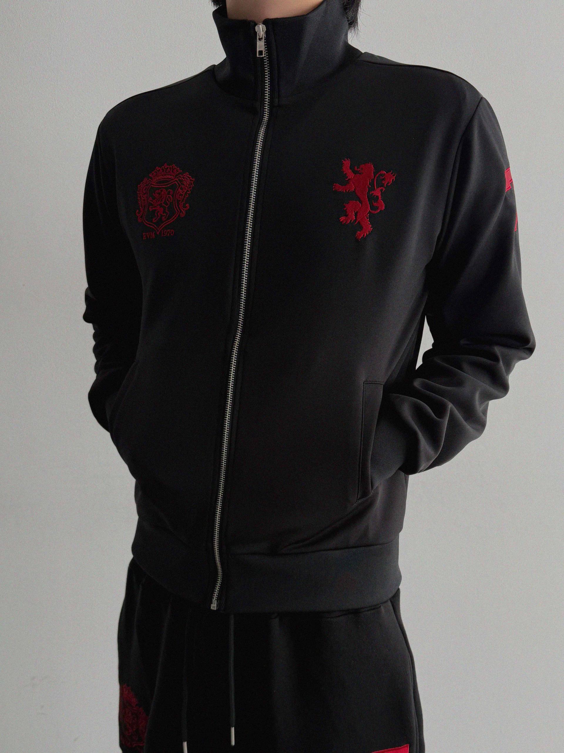 Cor embroidered jersey zip-up