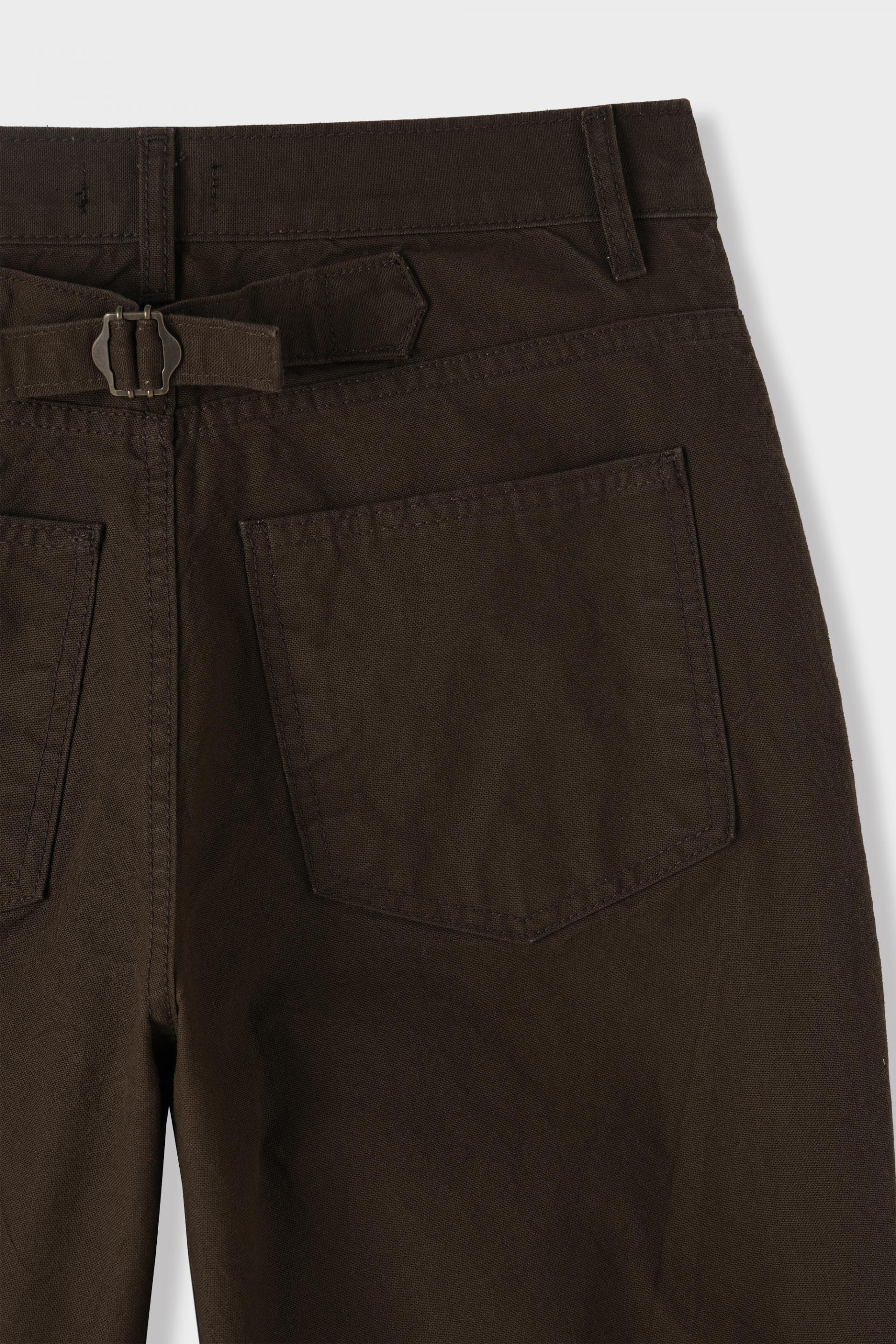 Cinch-back cotton flared pants