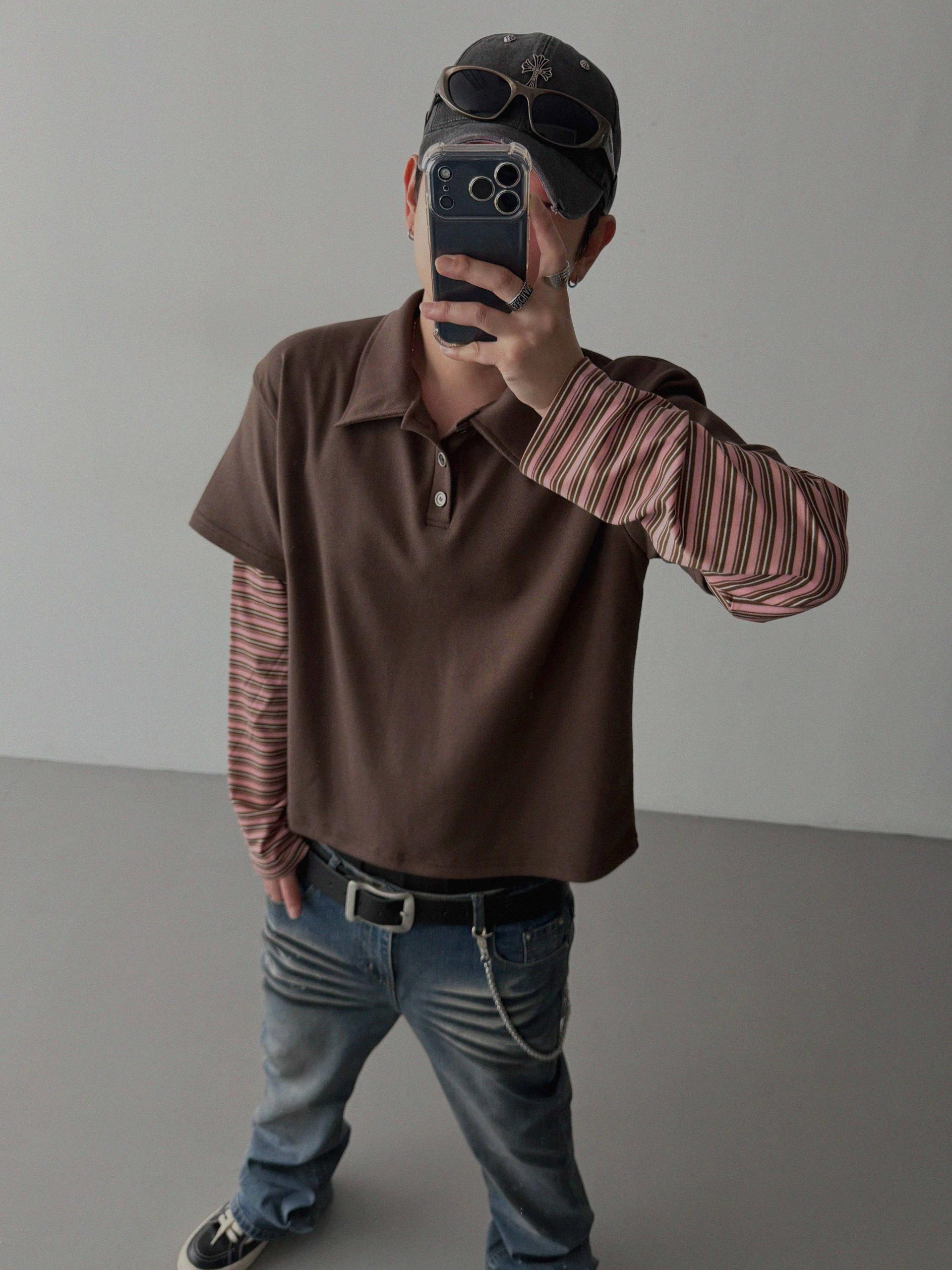 Shadow layered crop PK t