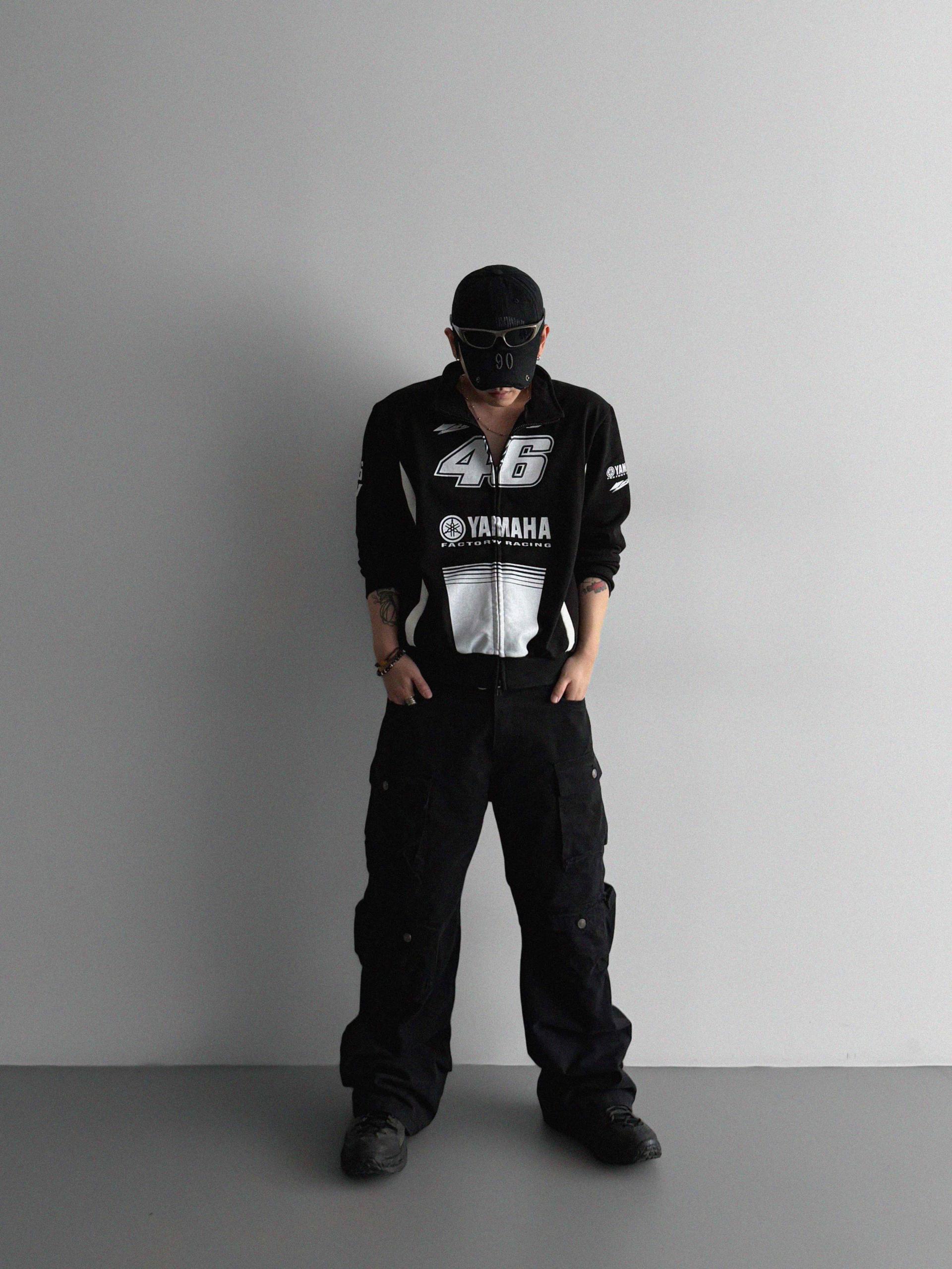 Racing print zip-up