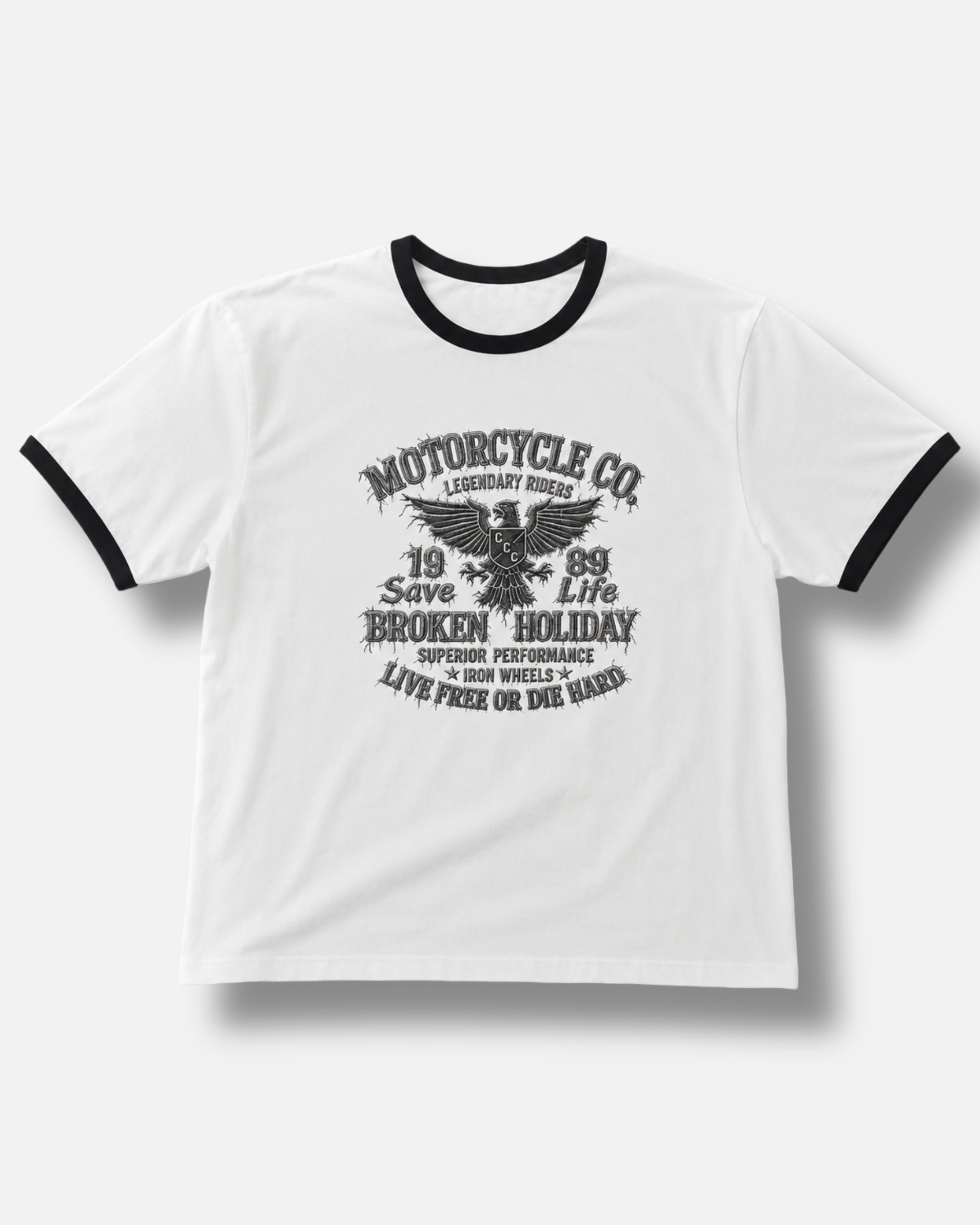 Moto ringer crop half t