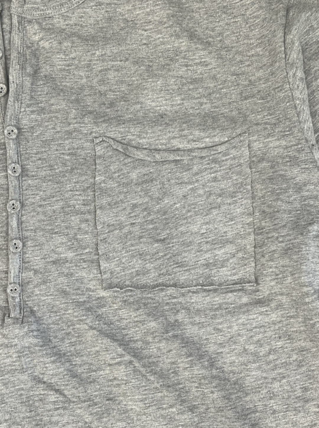 Button slub henley neck slim t