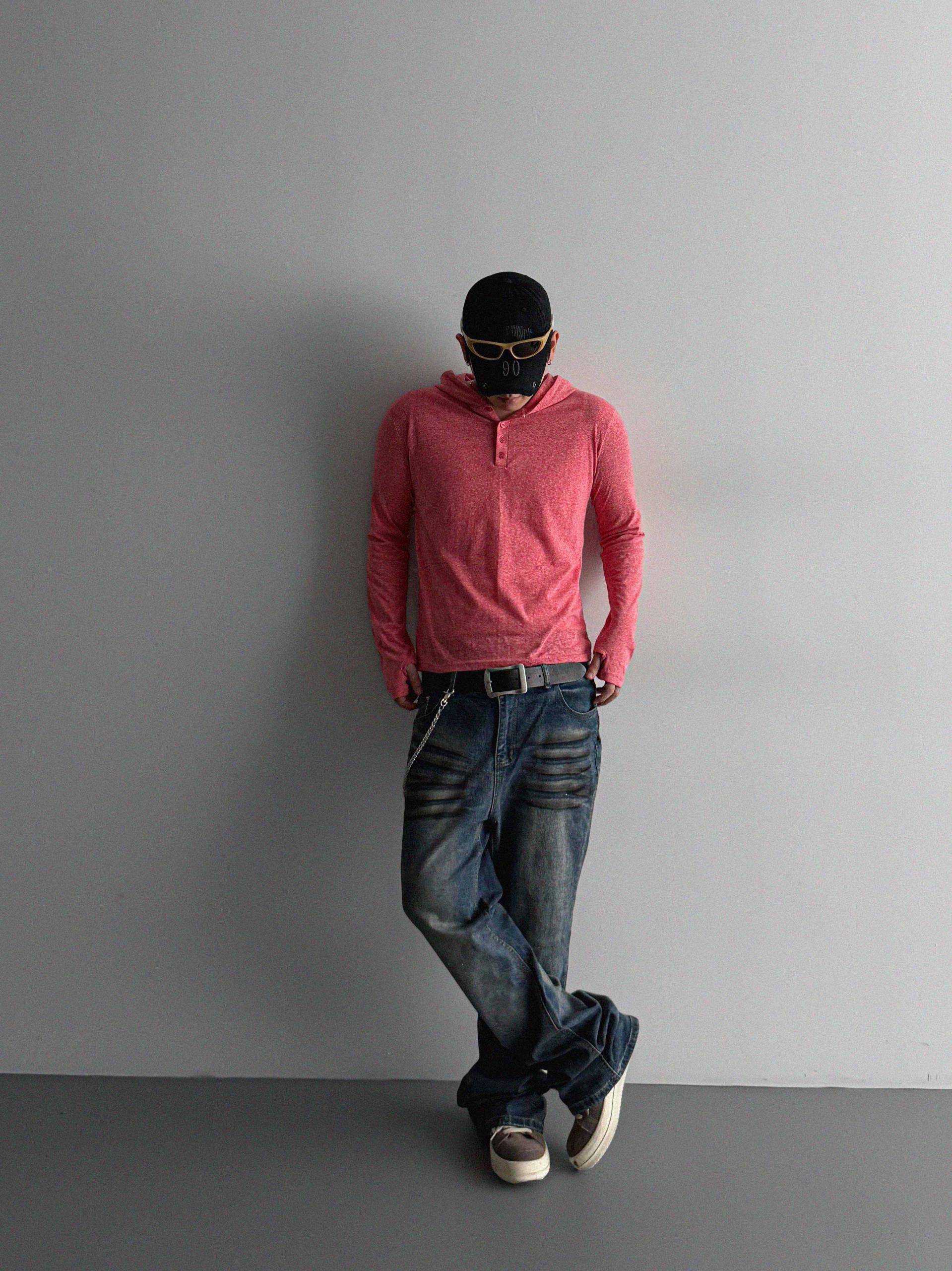 After henry neck warmer hoodie t