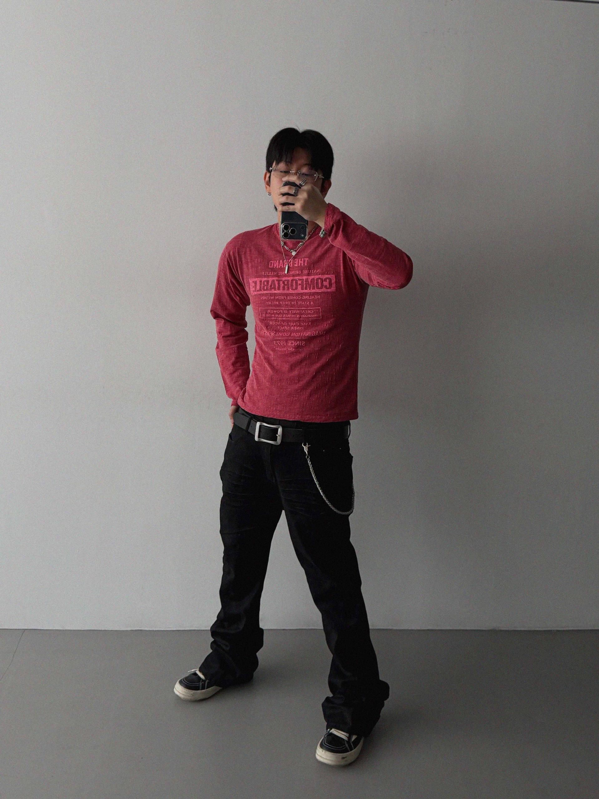 Comfort pigment slub slim t