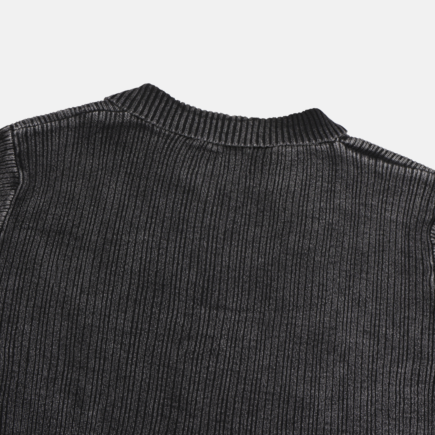Garments ribbed collar muscle half T