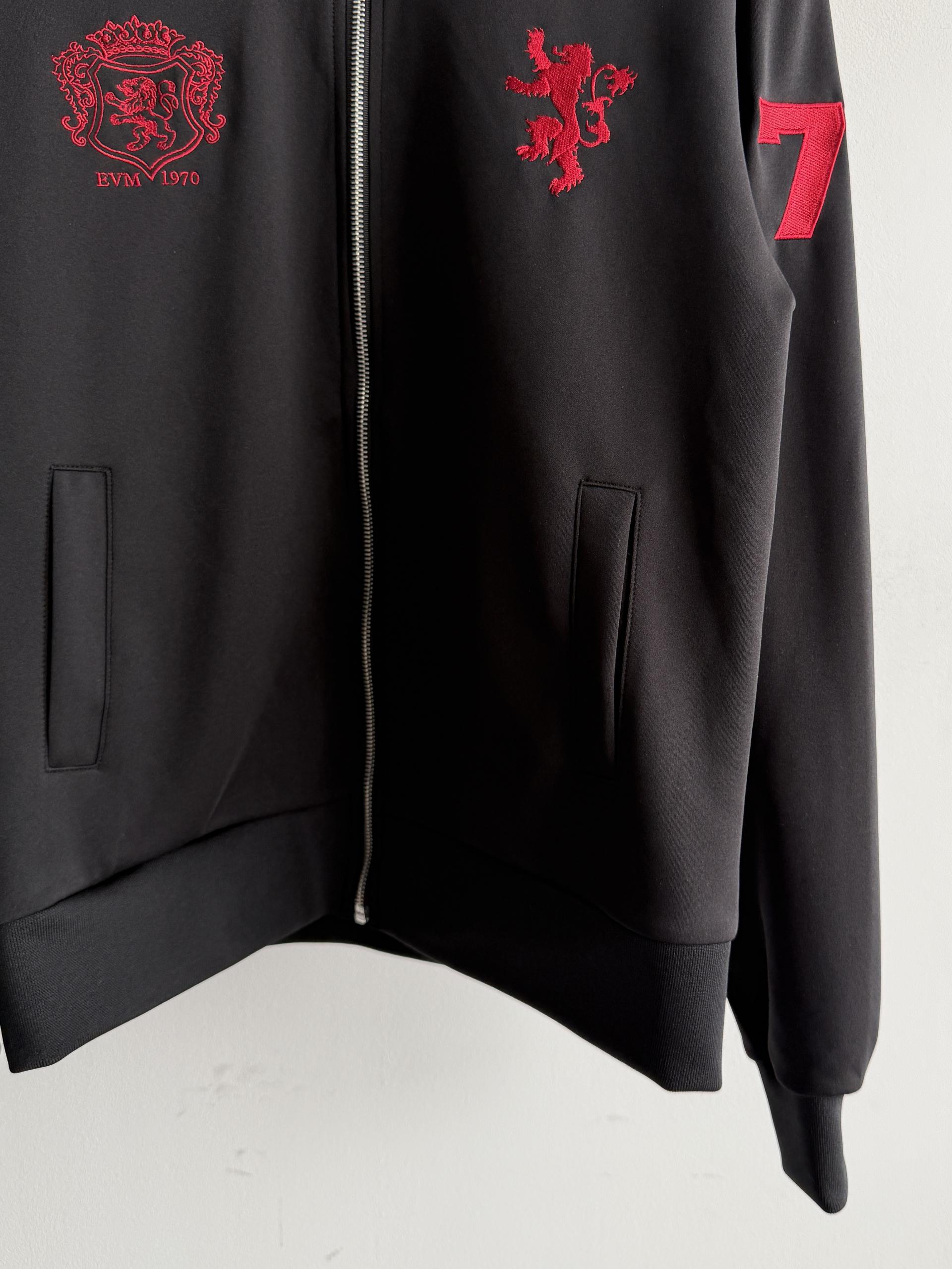 Cor embroidered jersey zip-up